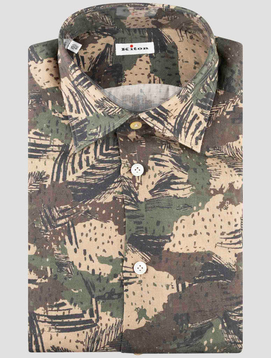 Kiton Multicolor Linen Shirt