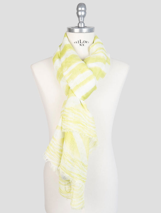 Kiton Green Linen Scarf