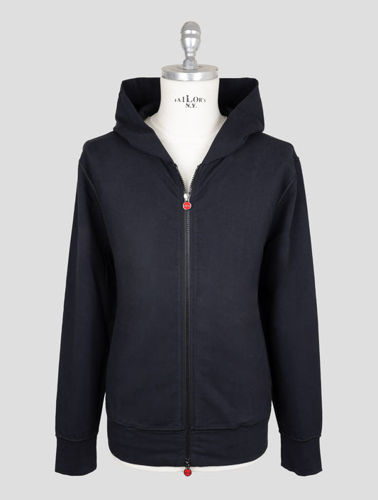 Kiton Black Cotton Ea Sweater Full Zip