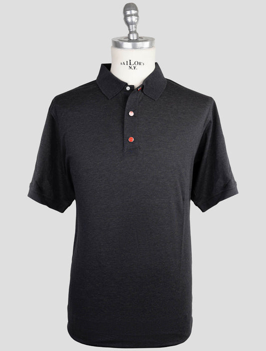 Kiton Dark Gray Cotton Polo