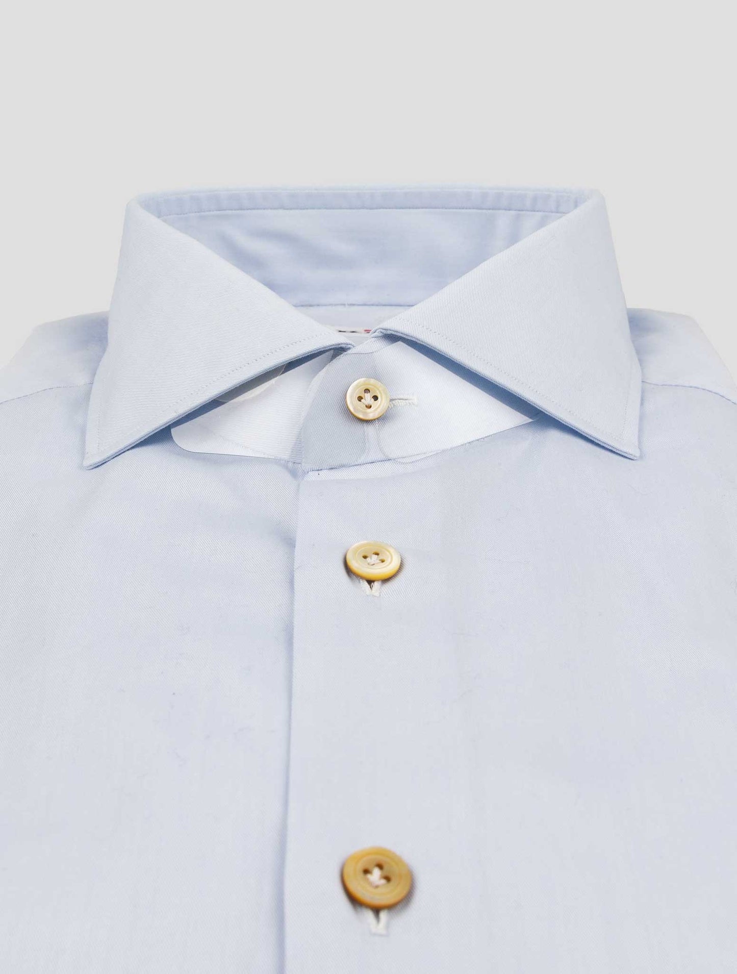 Kiton Blue Cotton Short Sleeve Shirt