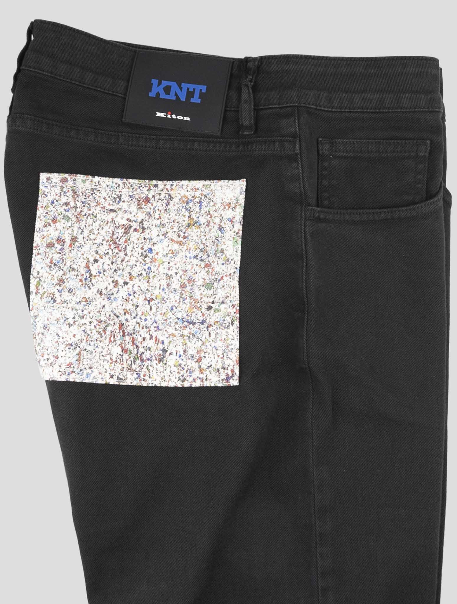 Kiton Knt Black Cotton Ea Pants