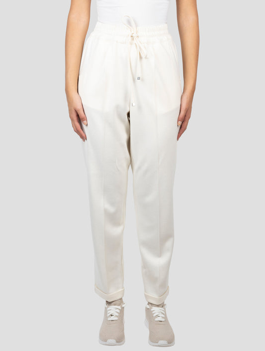 Kiton White Cashmere Pants