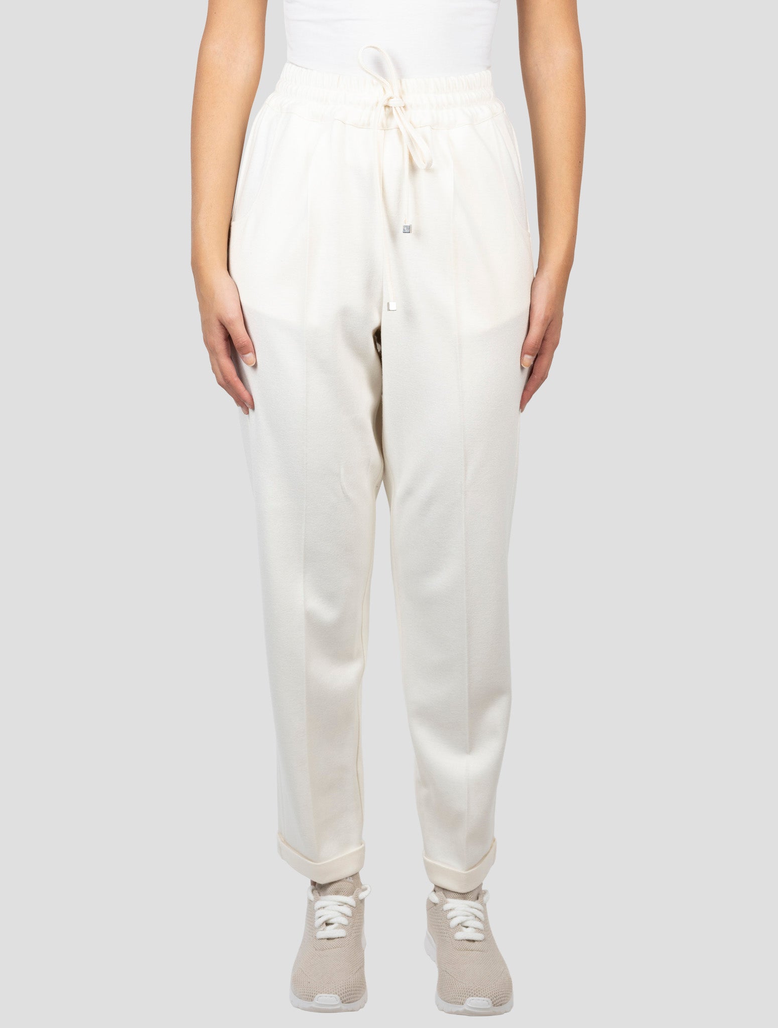 Kiton White Cotton Ea Jeans