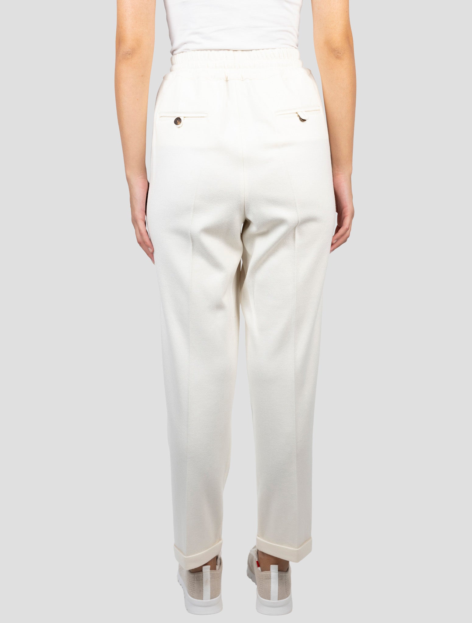Kiton White Cotton Ea Jeans