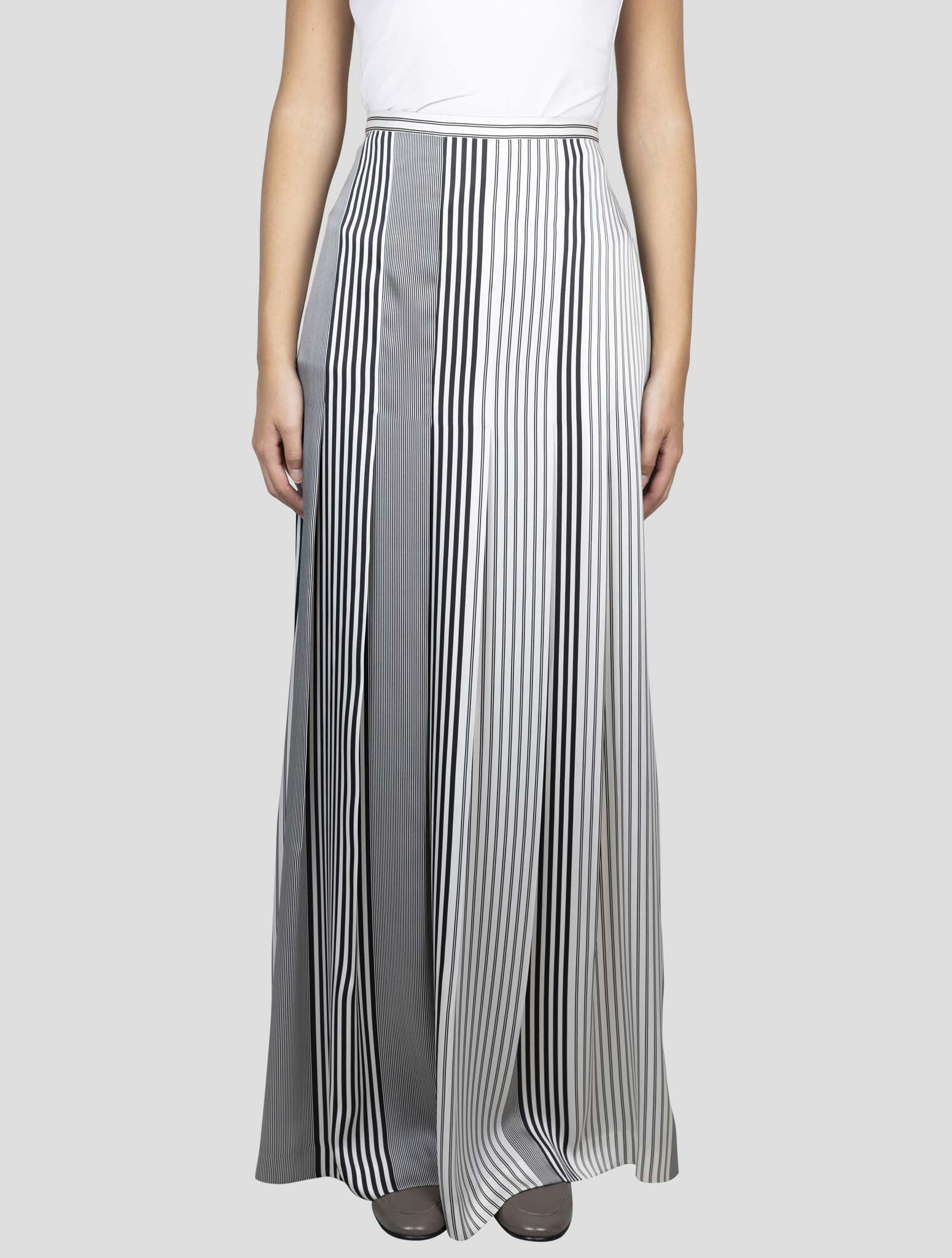 Kiton White Blue Pl Skirt