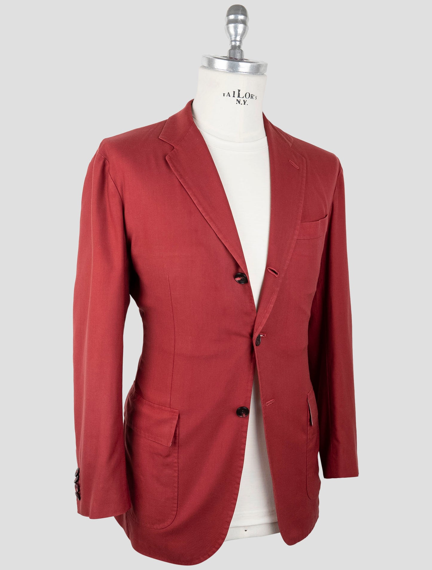 Kiton Burgundy Cashmere Blazer