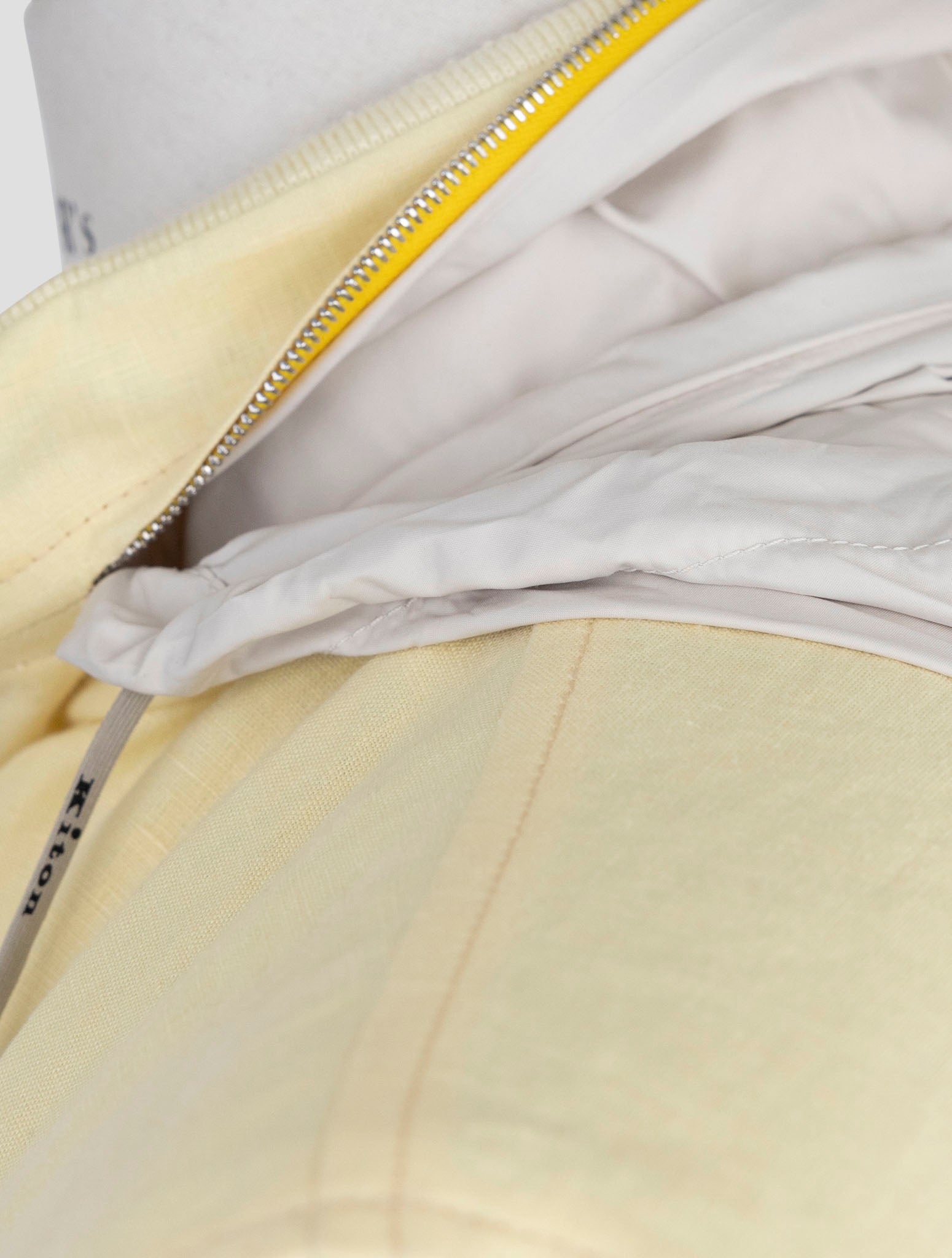Kiton Yellow Linen Coat