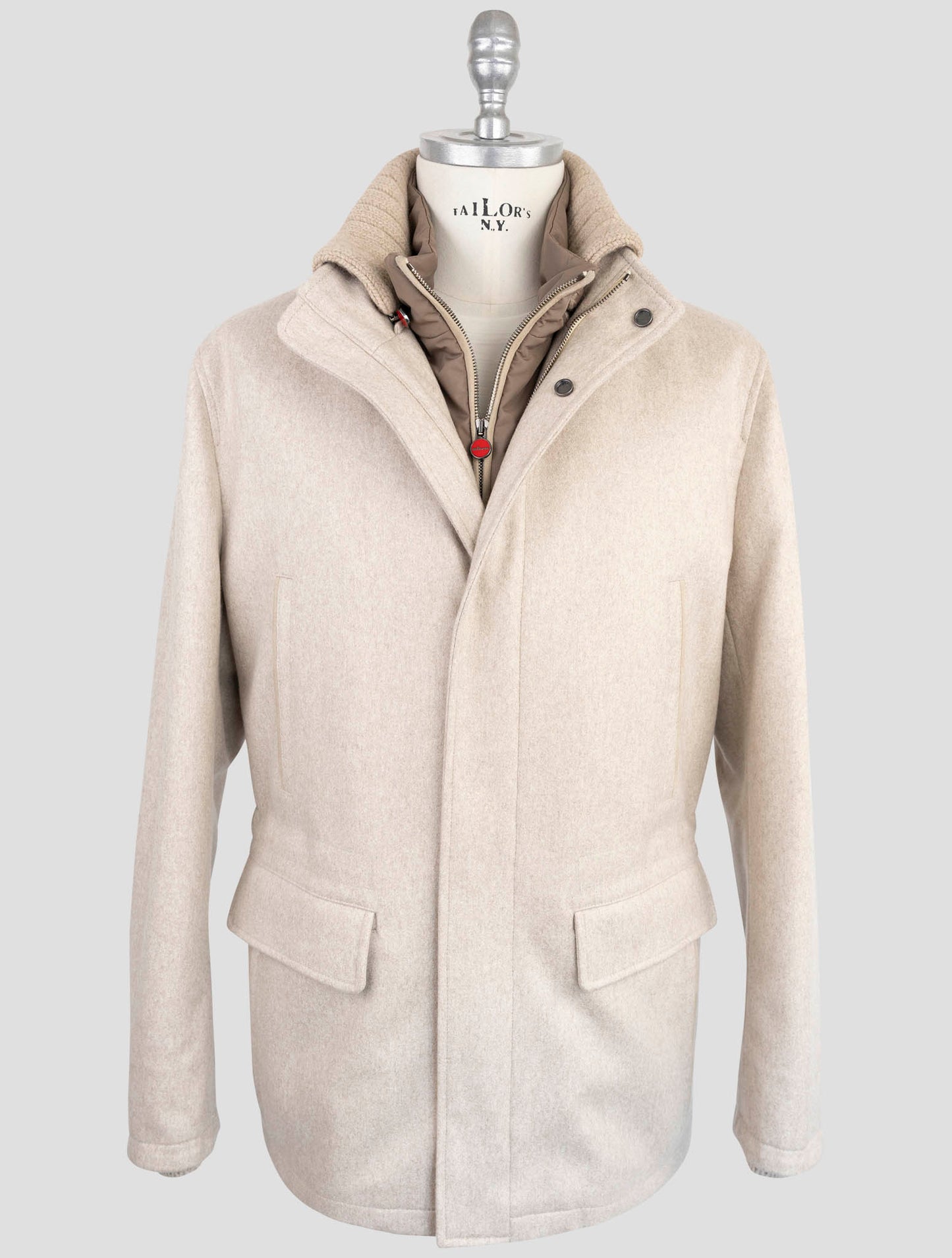 Kiton Beige Cashmere Coat