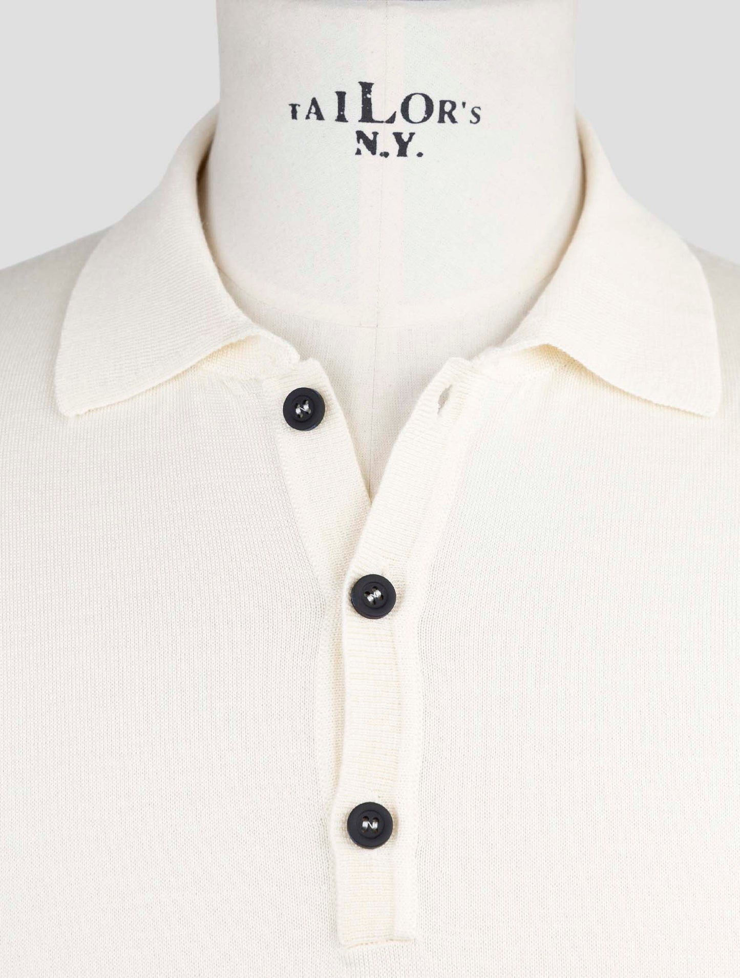 Kiton Knt White Virgin Wool Silk Polo
