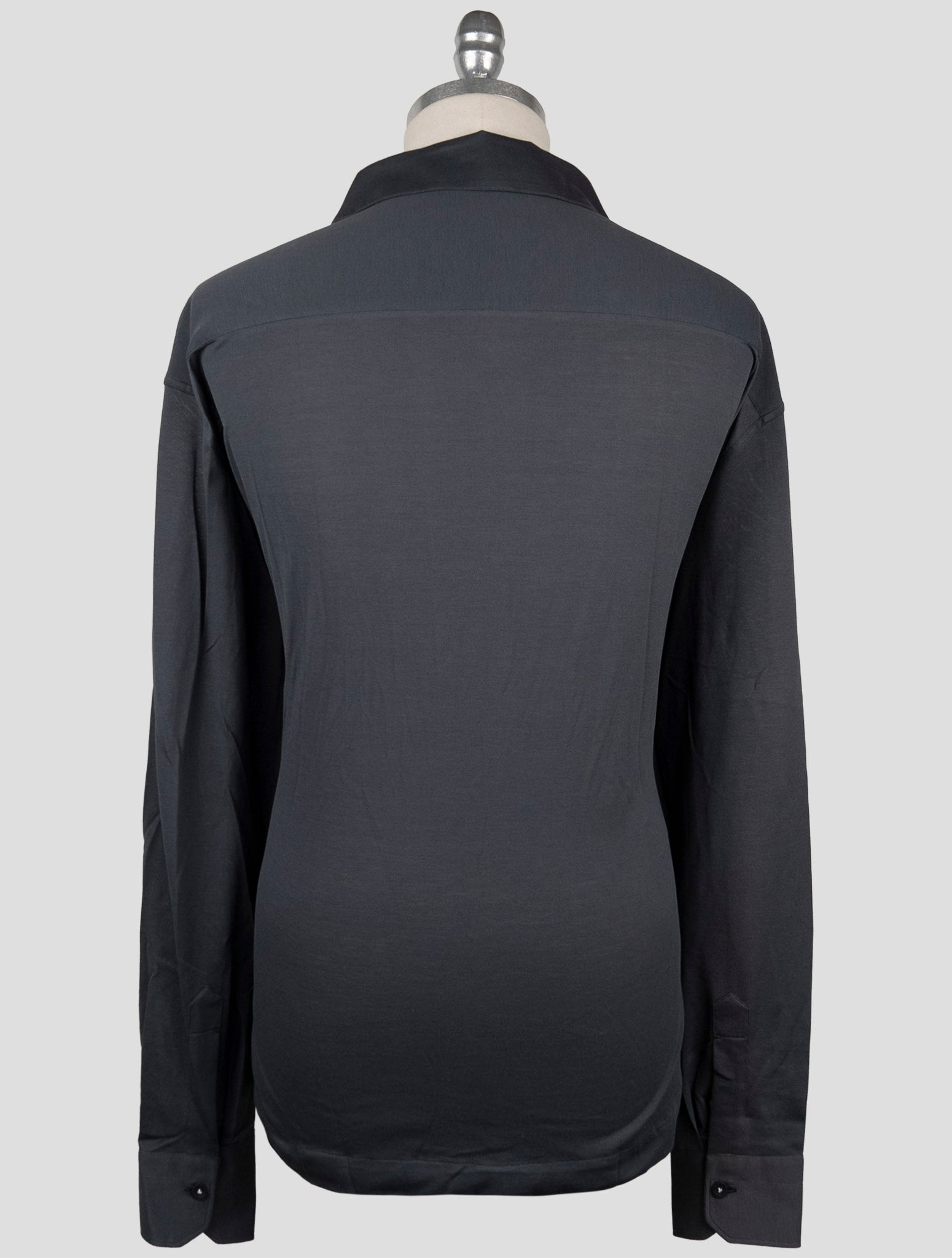 Kiton Knt Blue Cotton Shirt