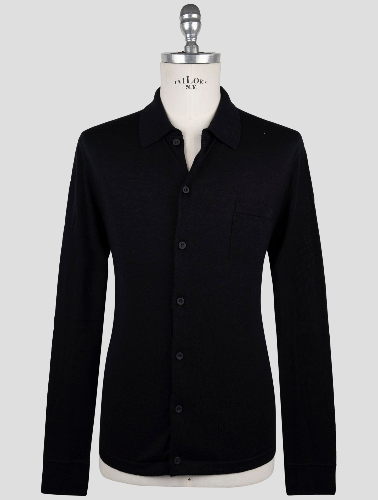 Kiton Knt Dark Blue Cotton Shirt