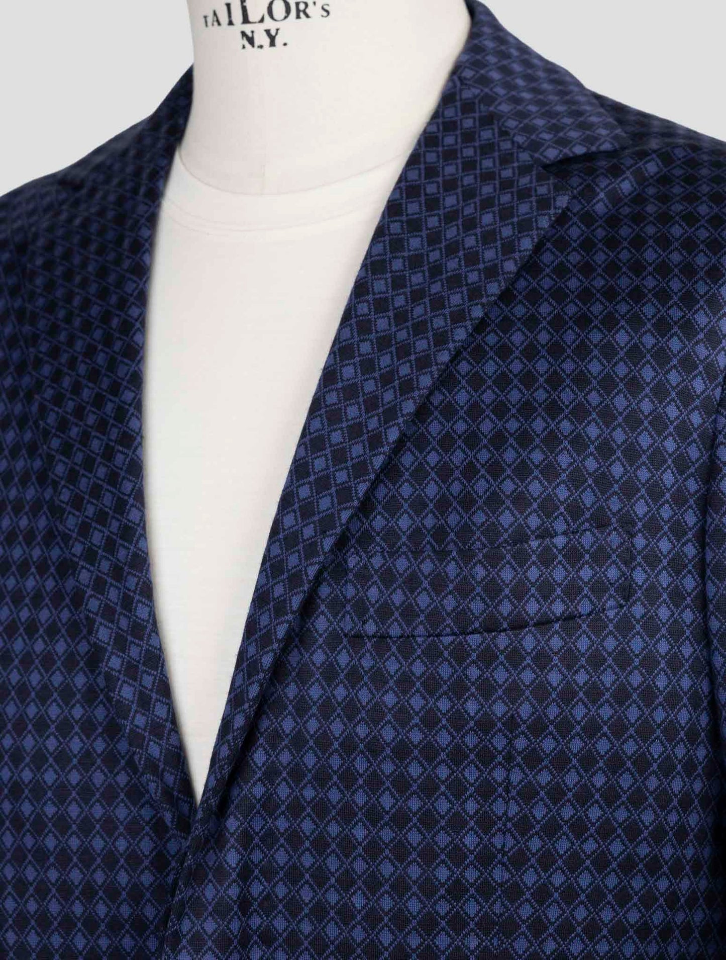 Kiton KNT Blue Cotton Cashmere Pa Blazer