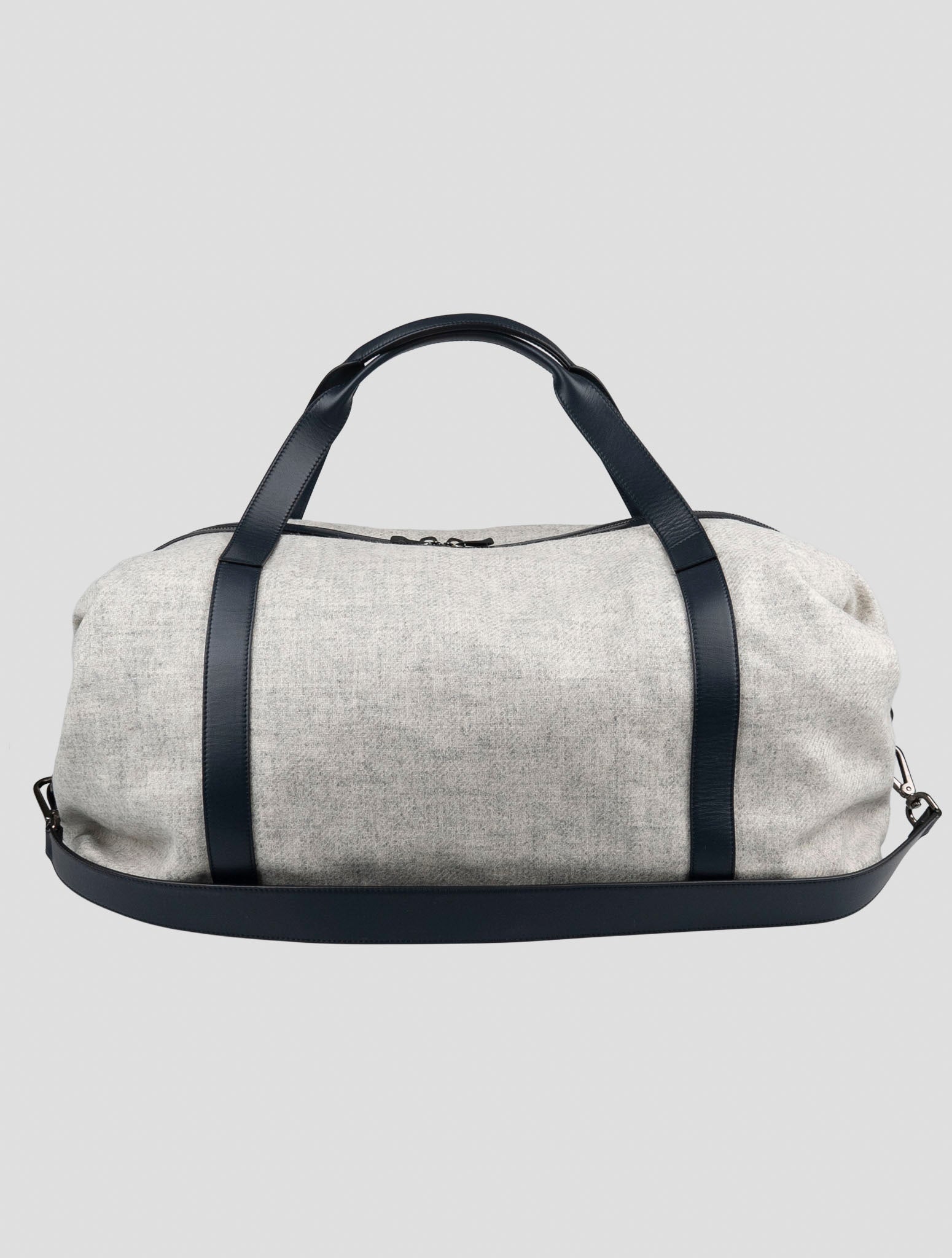 Kiton Knt Gray Wool Travel Bag