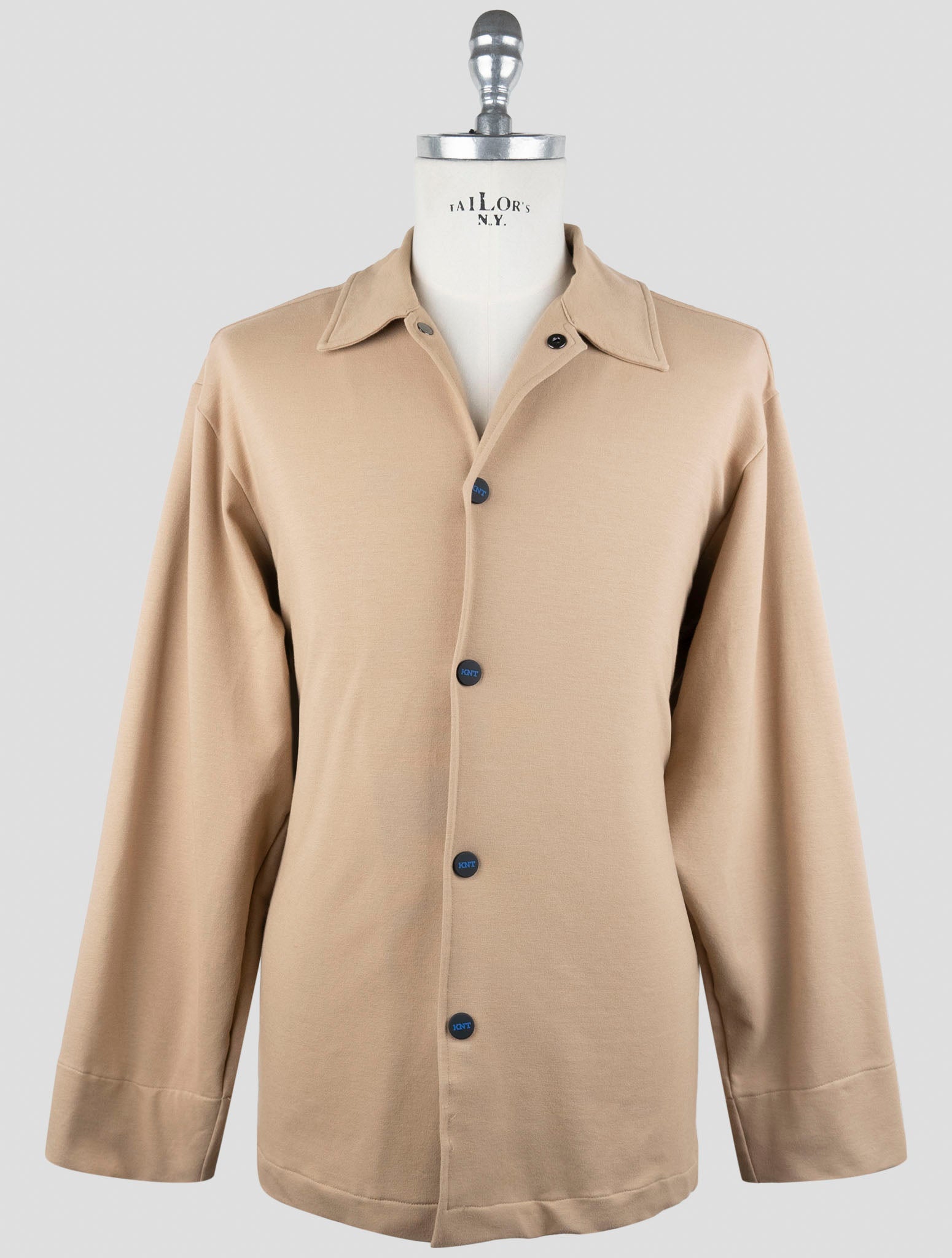 Kiton Knt Blue Cotton Ea Shirt