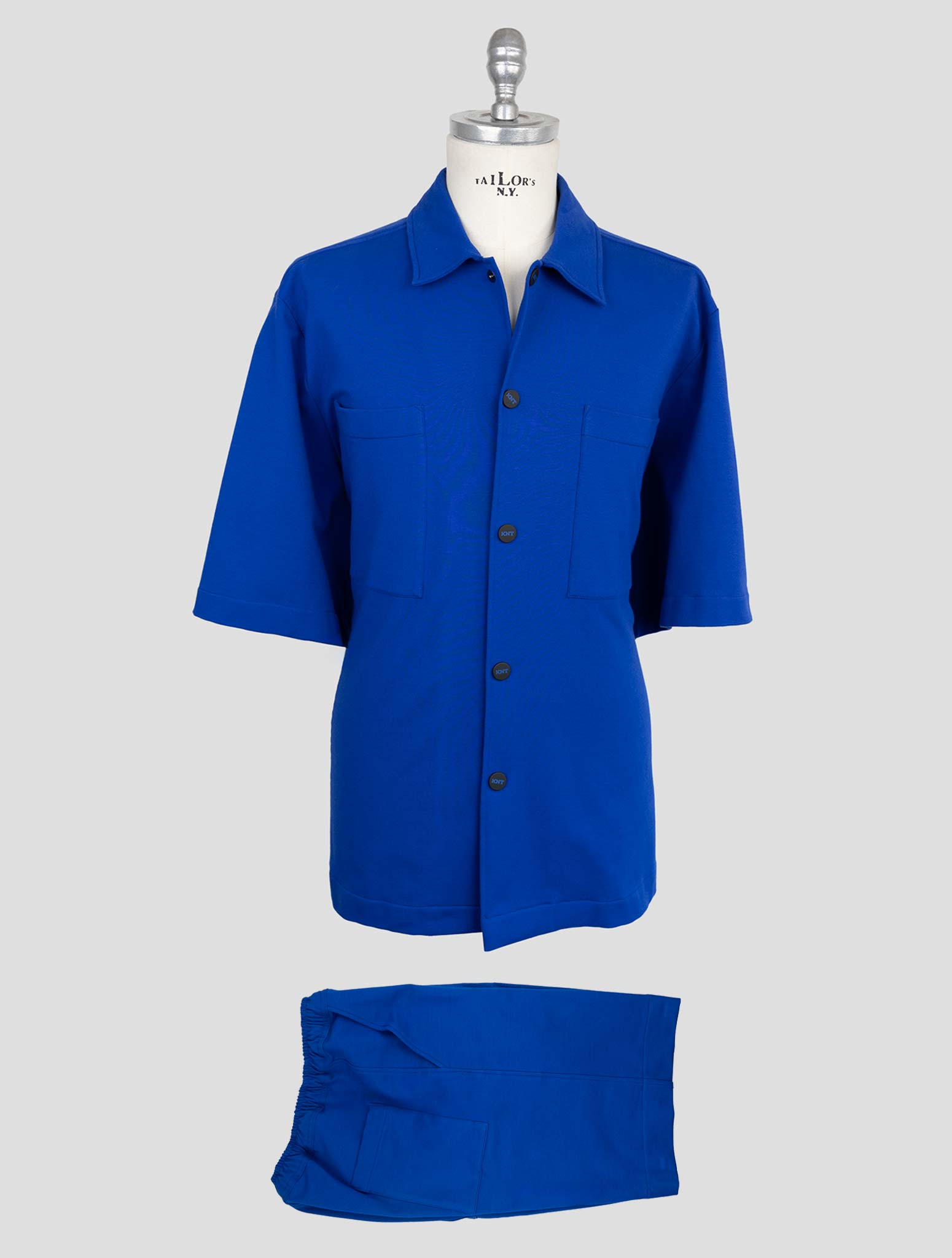 Kiton Knt Blue Cotton Ea Tracksuit