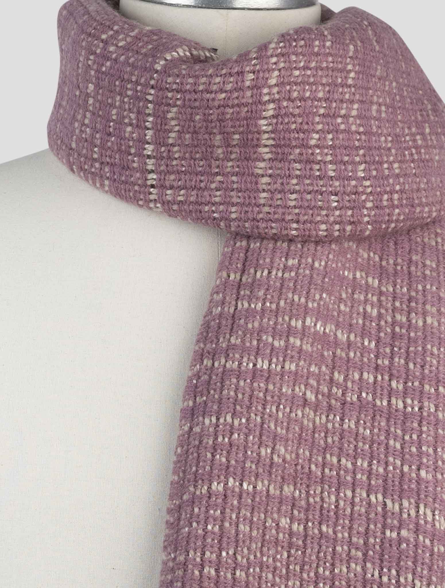 Kiton Purple Cashmere Silk Scarf