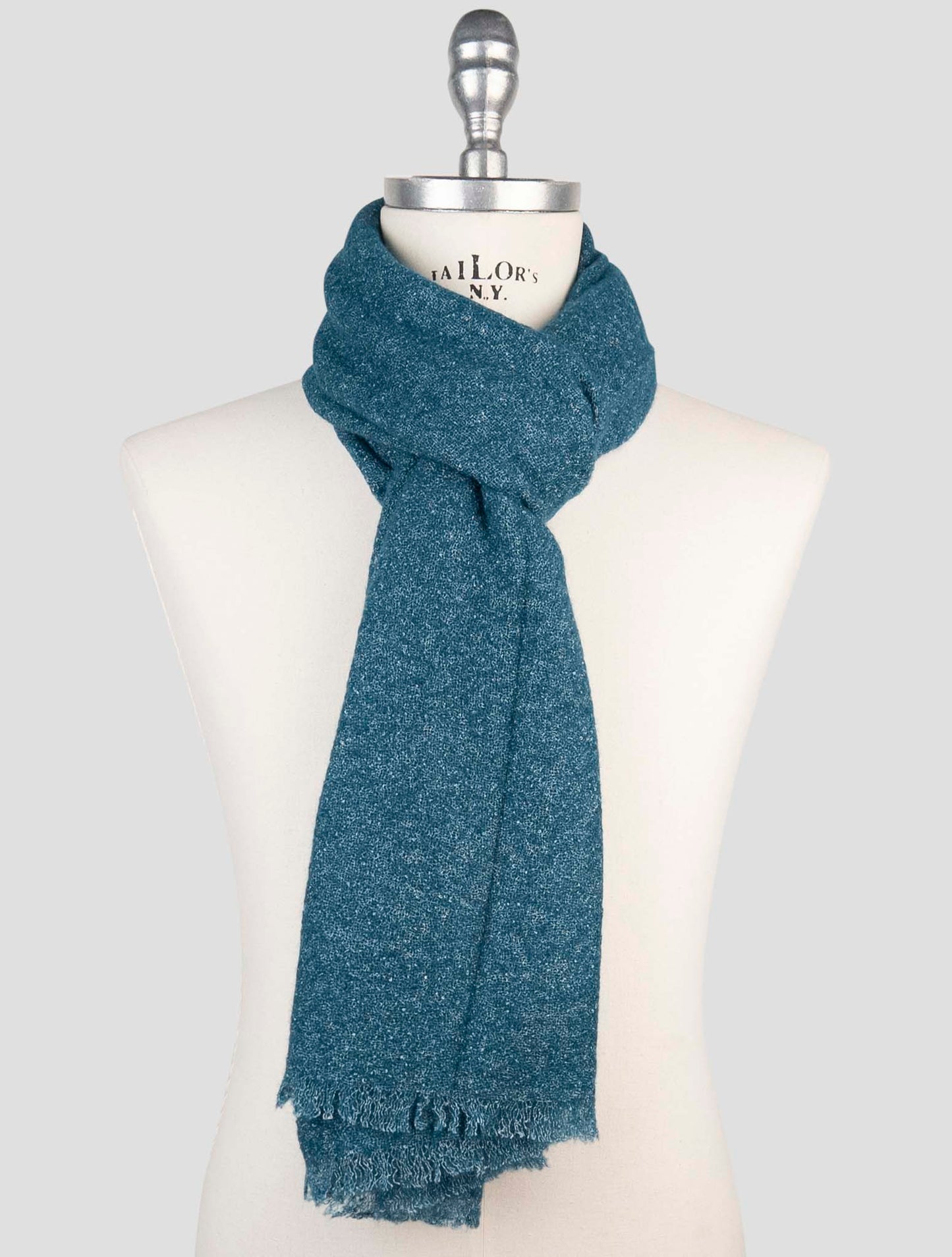 Kiton Green Cashmere Scarf