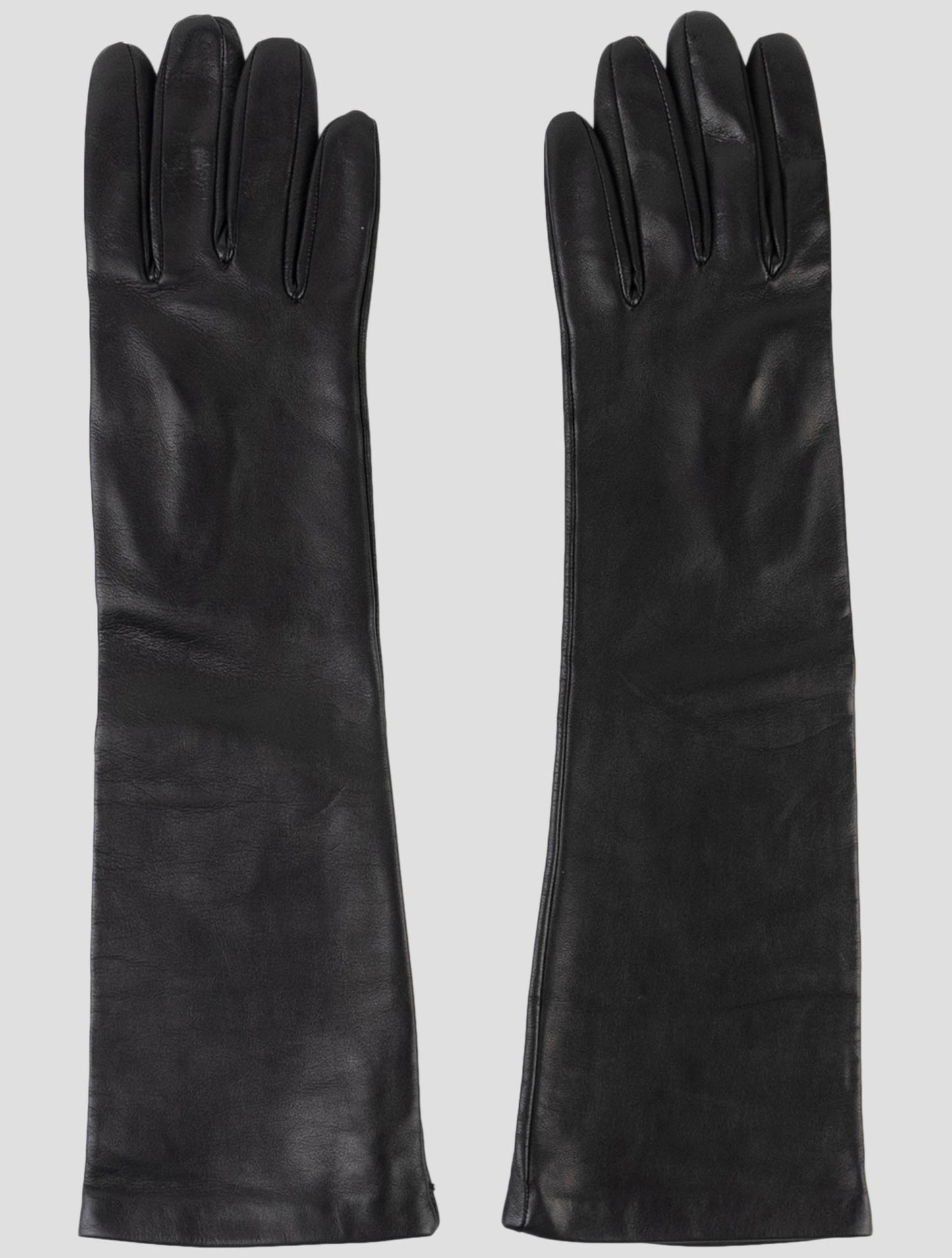 Kiton Black Leather Gloves