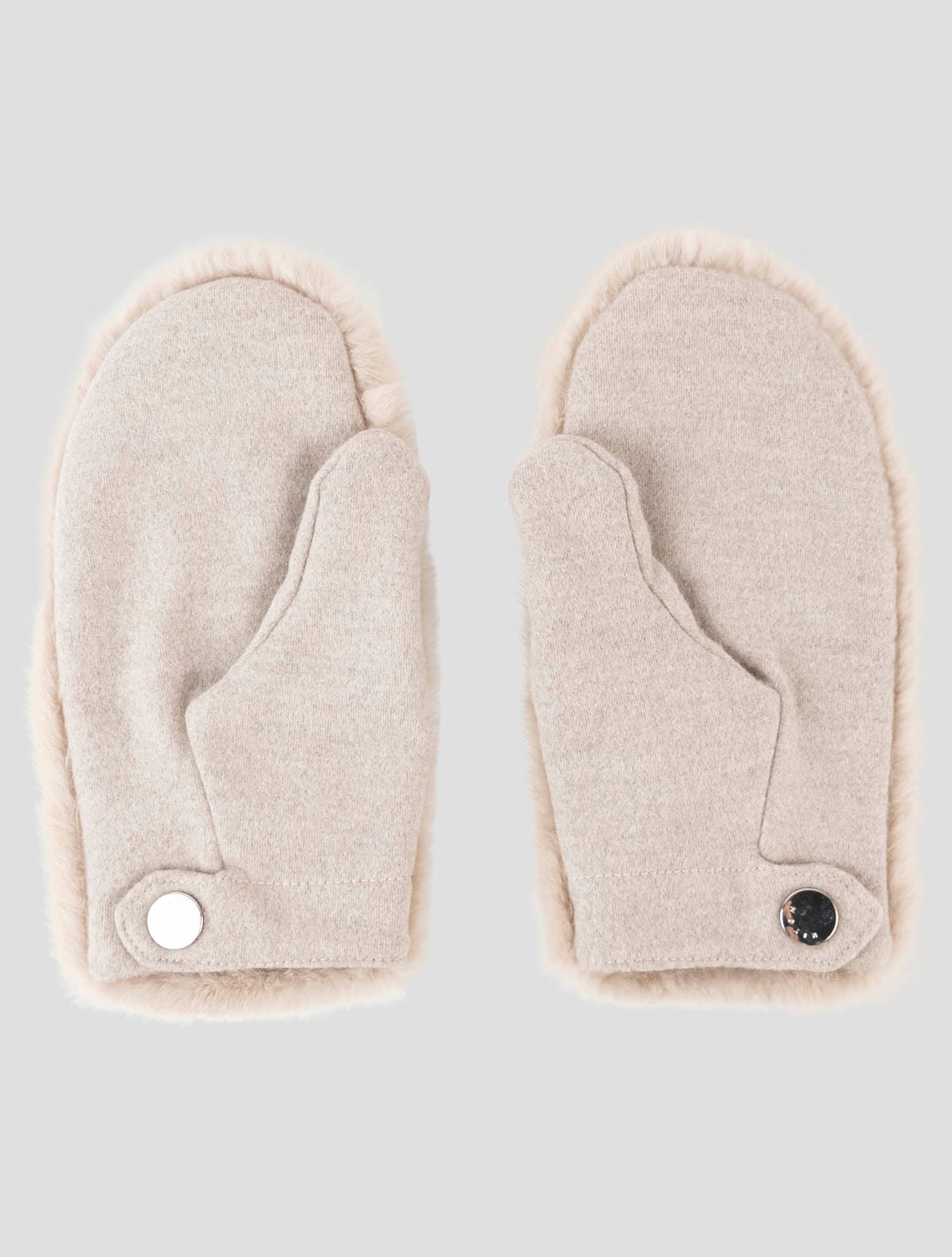 Kiton Beige Mink Fur Gloves