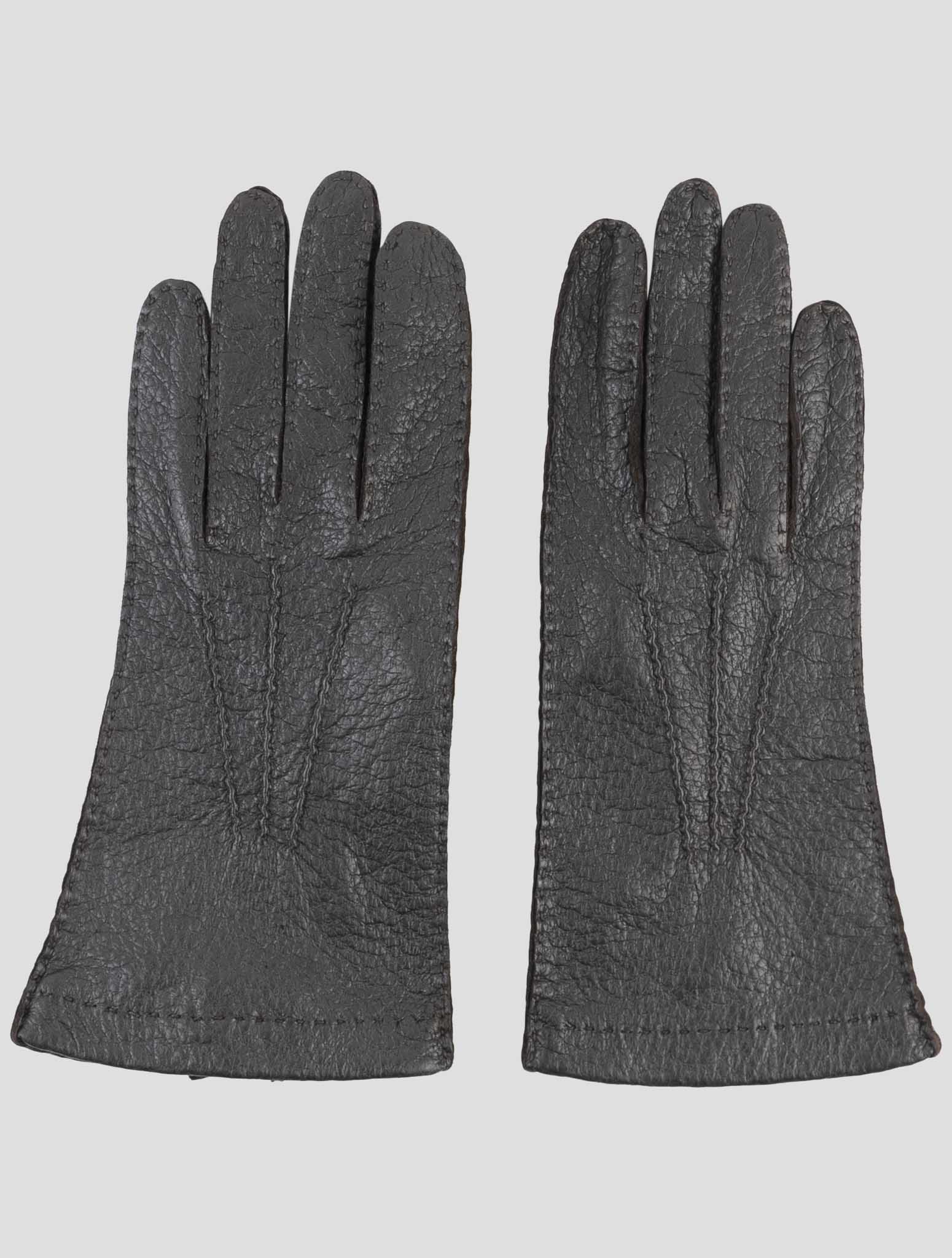 Kiton Brown Leather Gloves