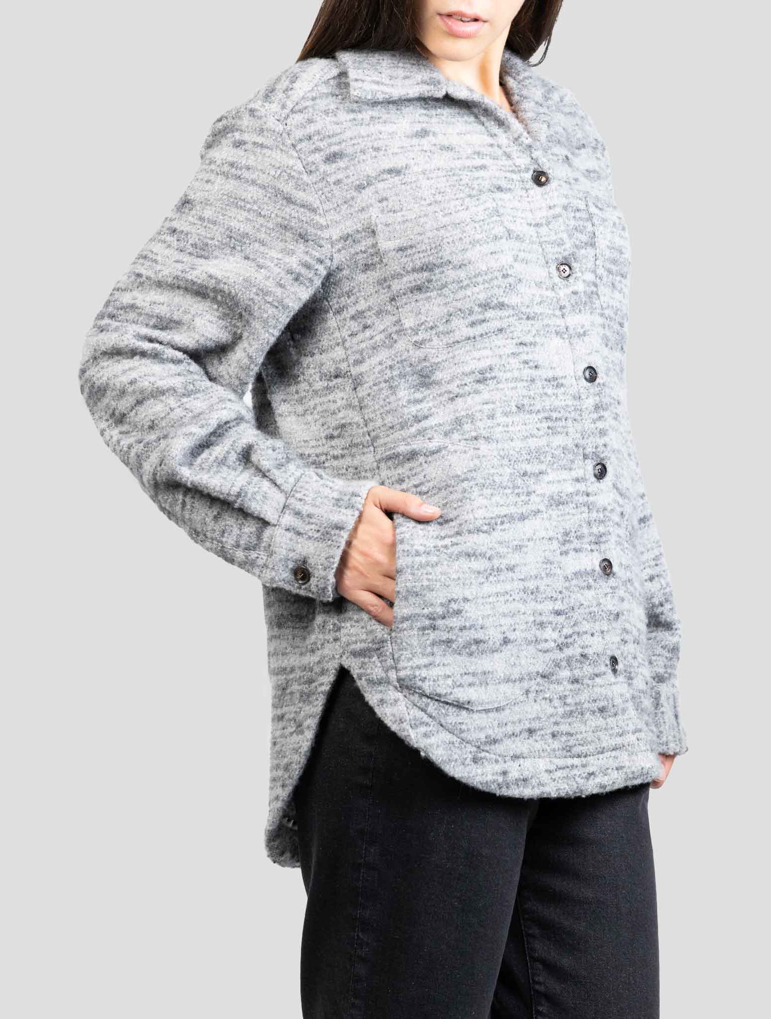 Kiton Gray Virgin Wool Cashmere Pa Shirt