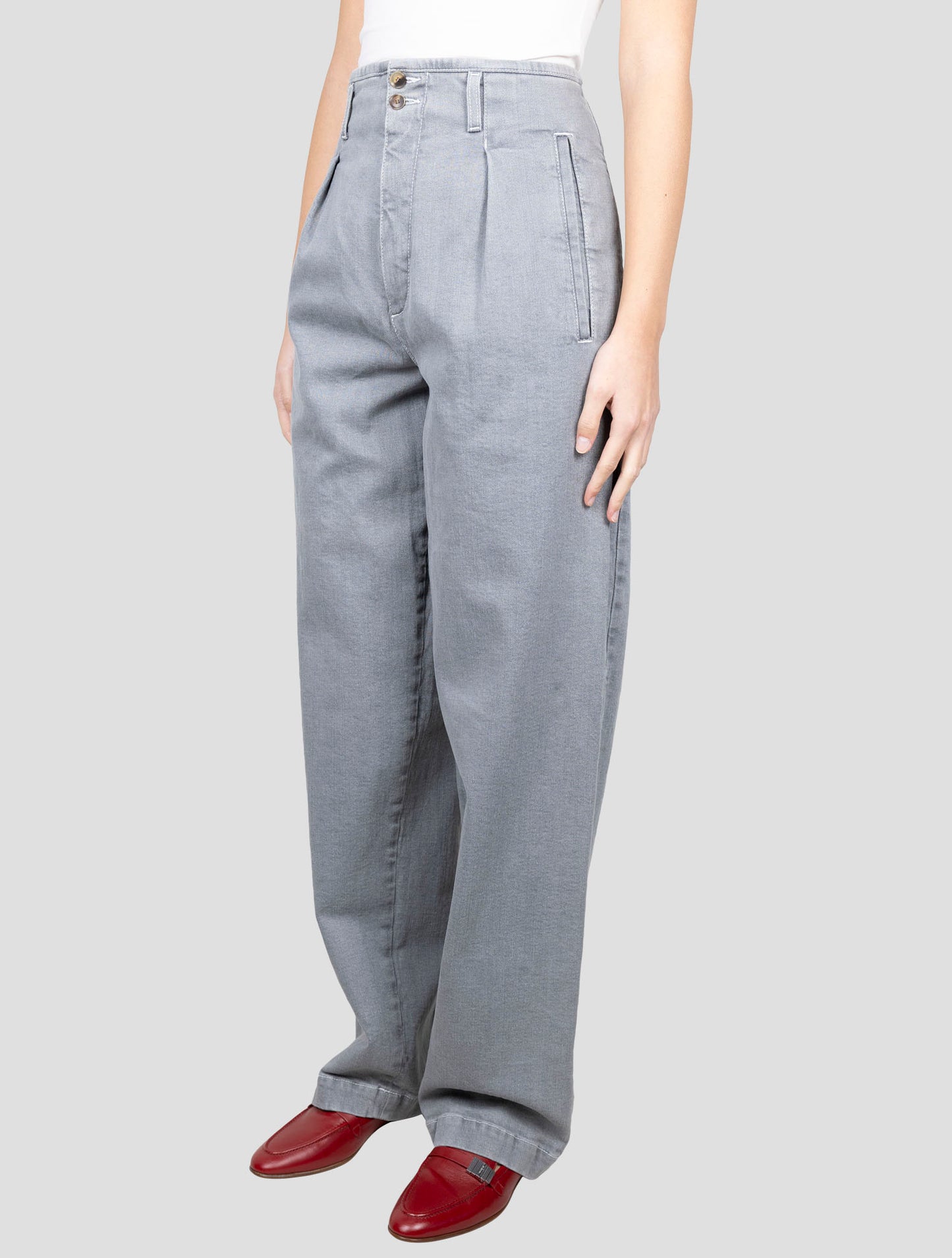 Kiton Gray Cotton Ea Pants