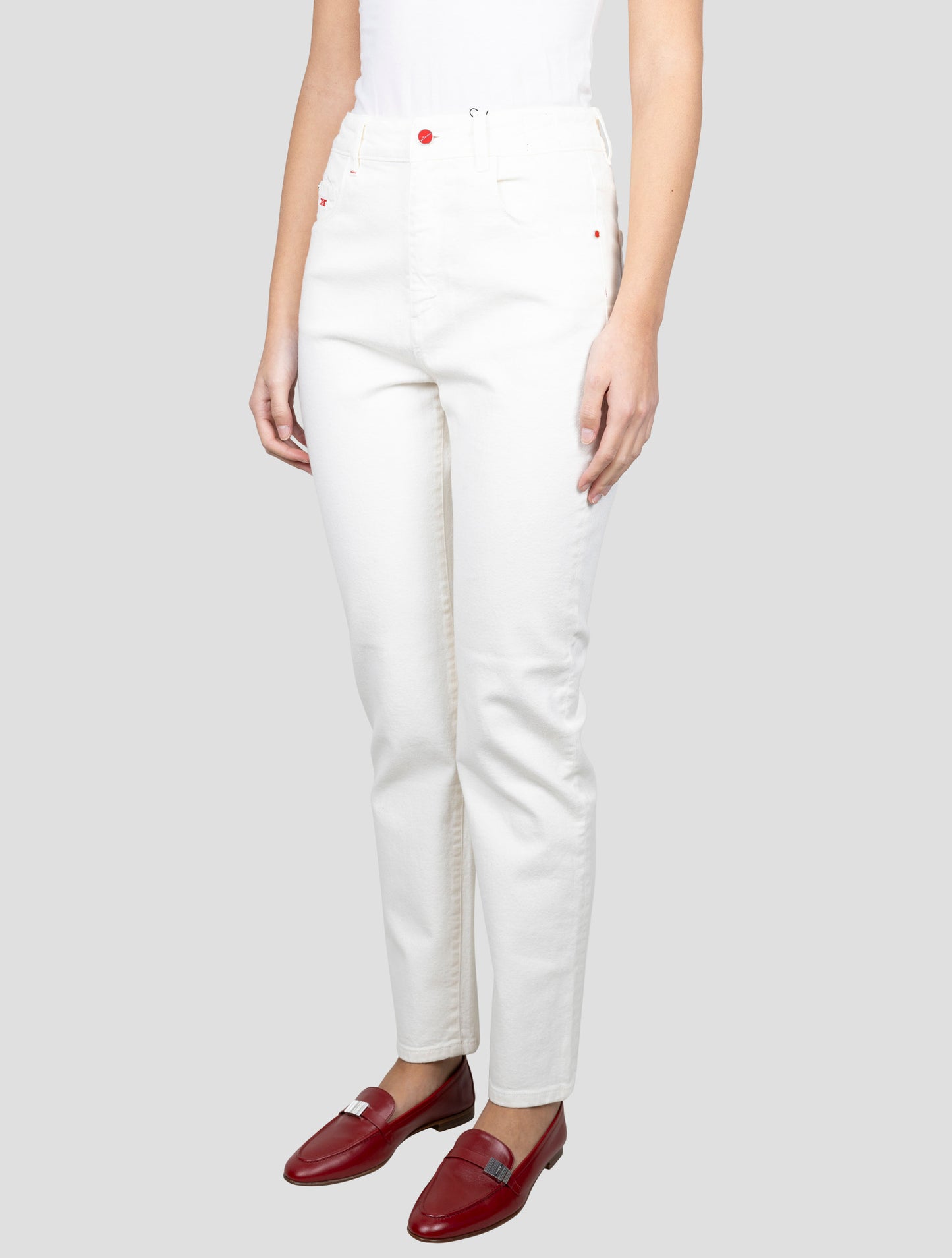 Kiton White Cotton Cashmere Ea Jeans