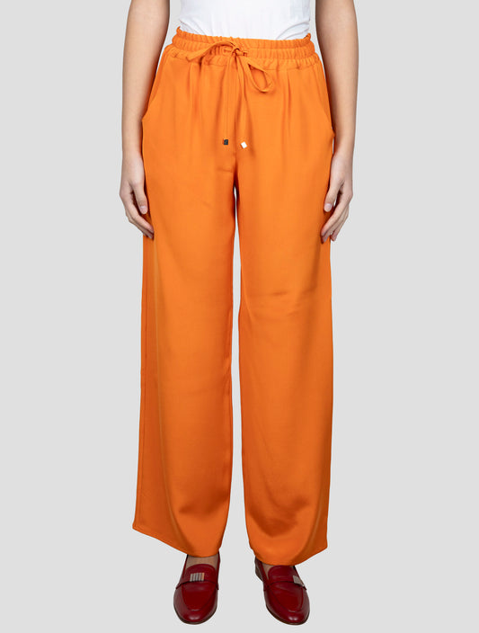 Kiton Orange Silk Ea Pants