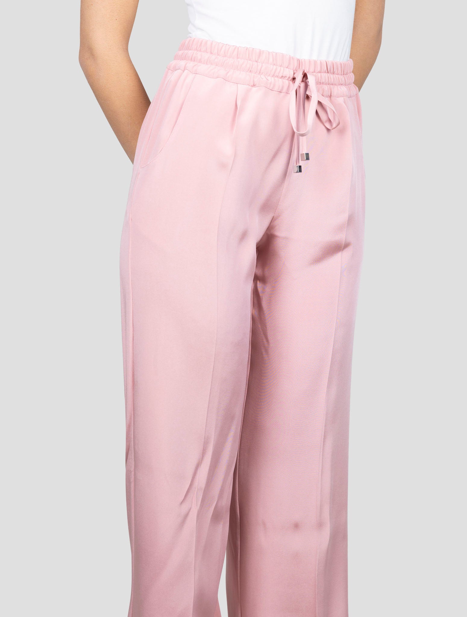 Kiton Pink Silk Ea Pants