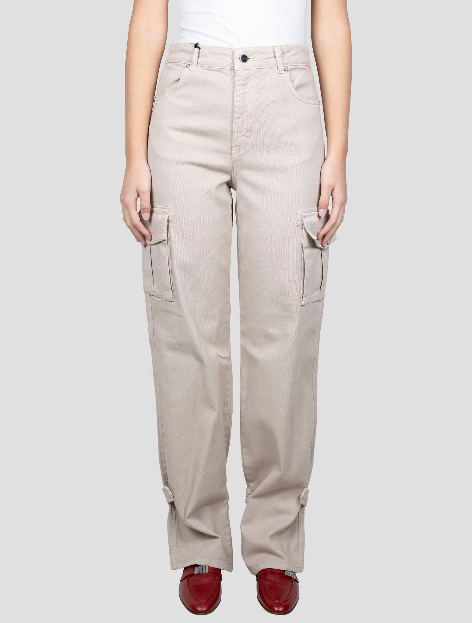 Kiton Beige Cotton Ea Cargo Jeans