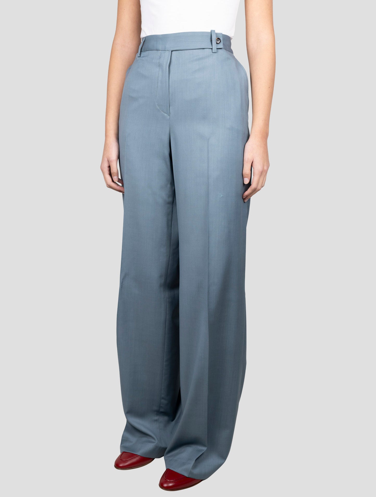 Kiton Green Virgin Wool Pants