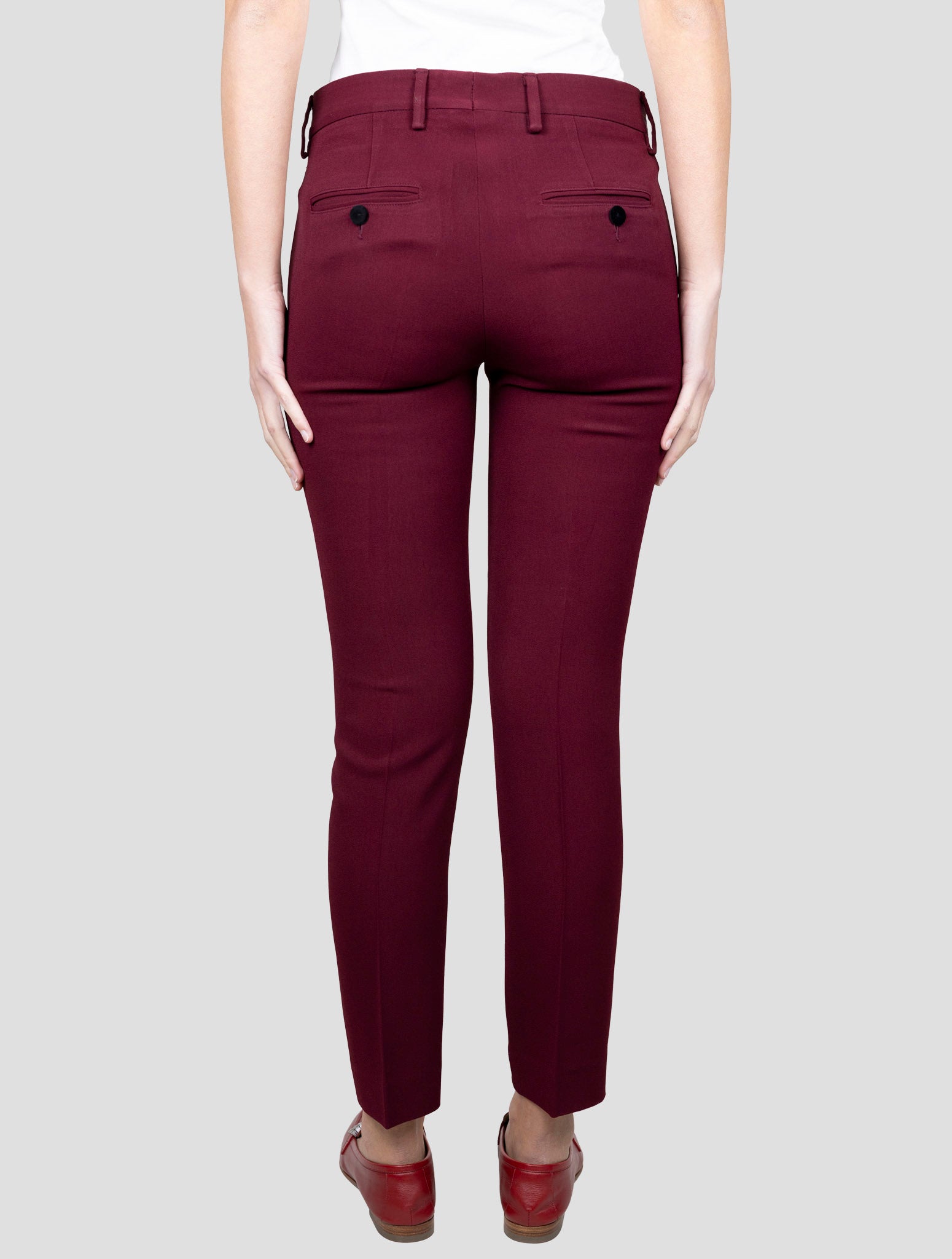 Kiton Burgundy Acetate Viscose Ea Pants