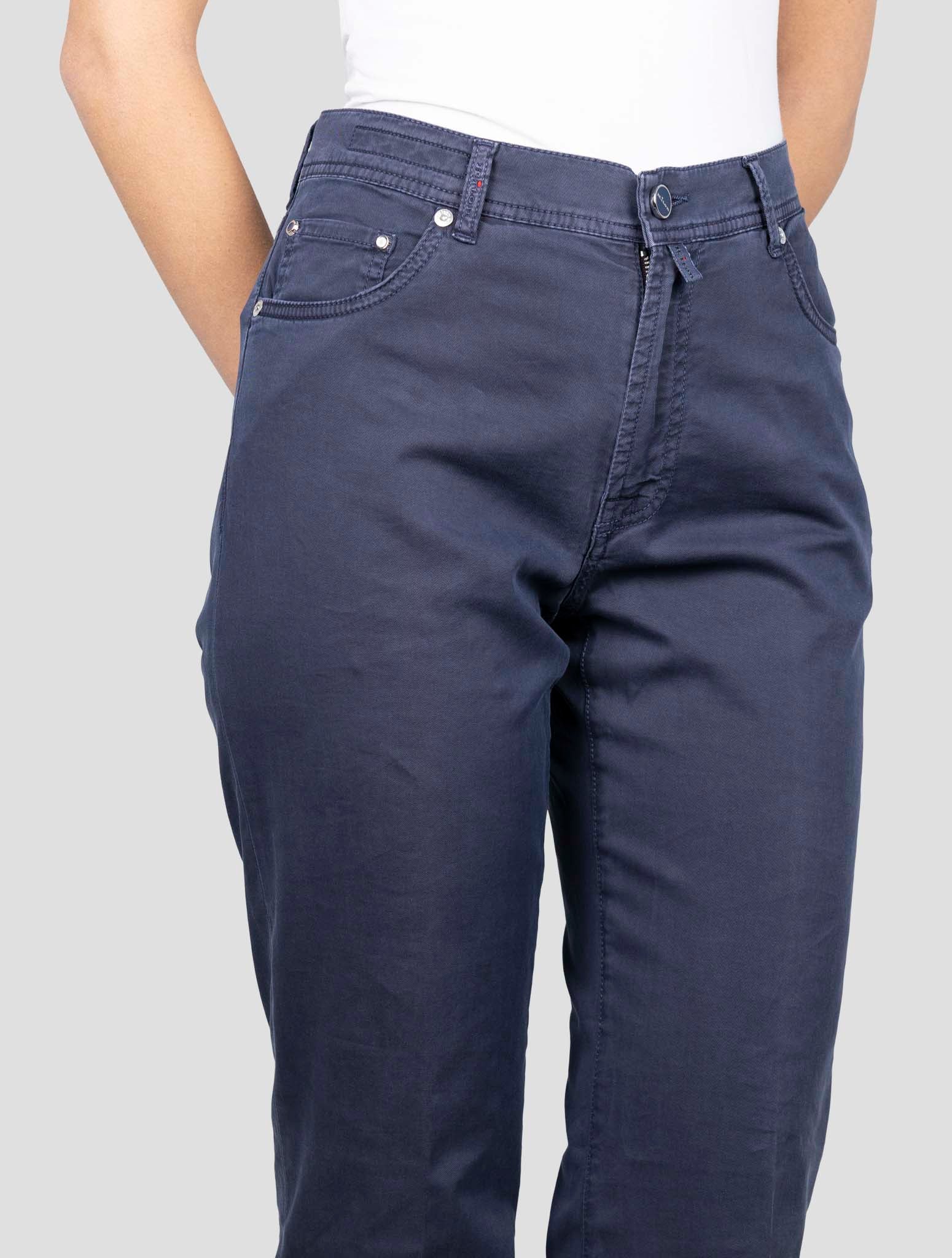 Kiton Blue Cotton Silk Ea Jeans
