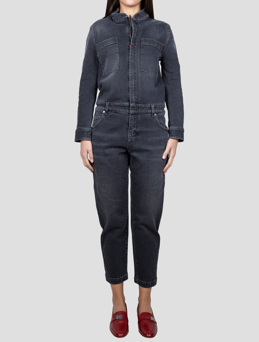 Kiton Dark Gray Cotton Ea Jumpsuit