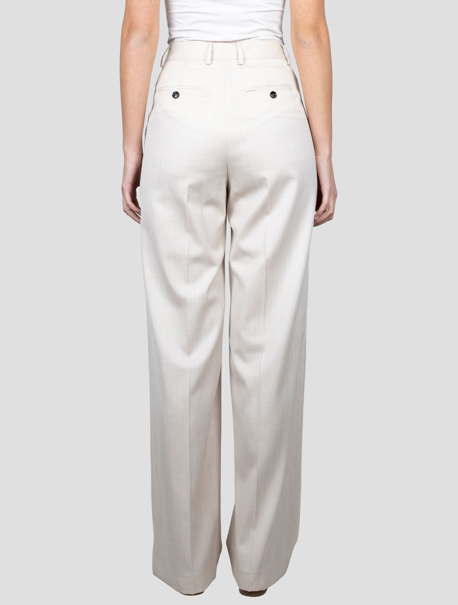 Kiton Beige Virgin Wool Pants