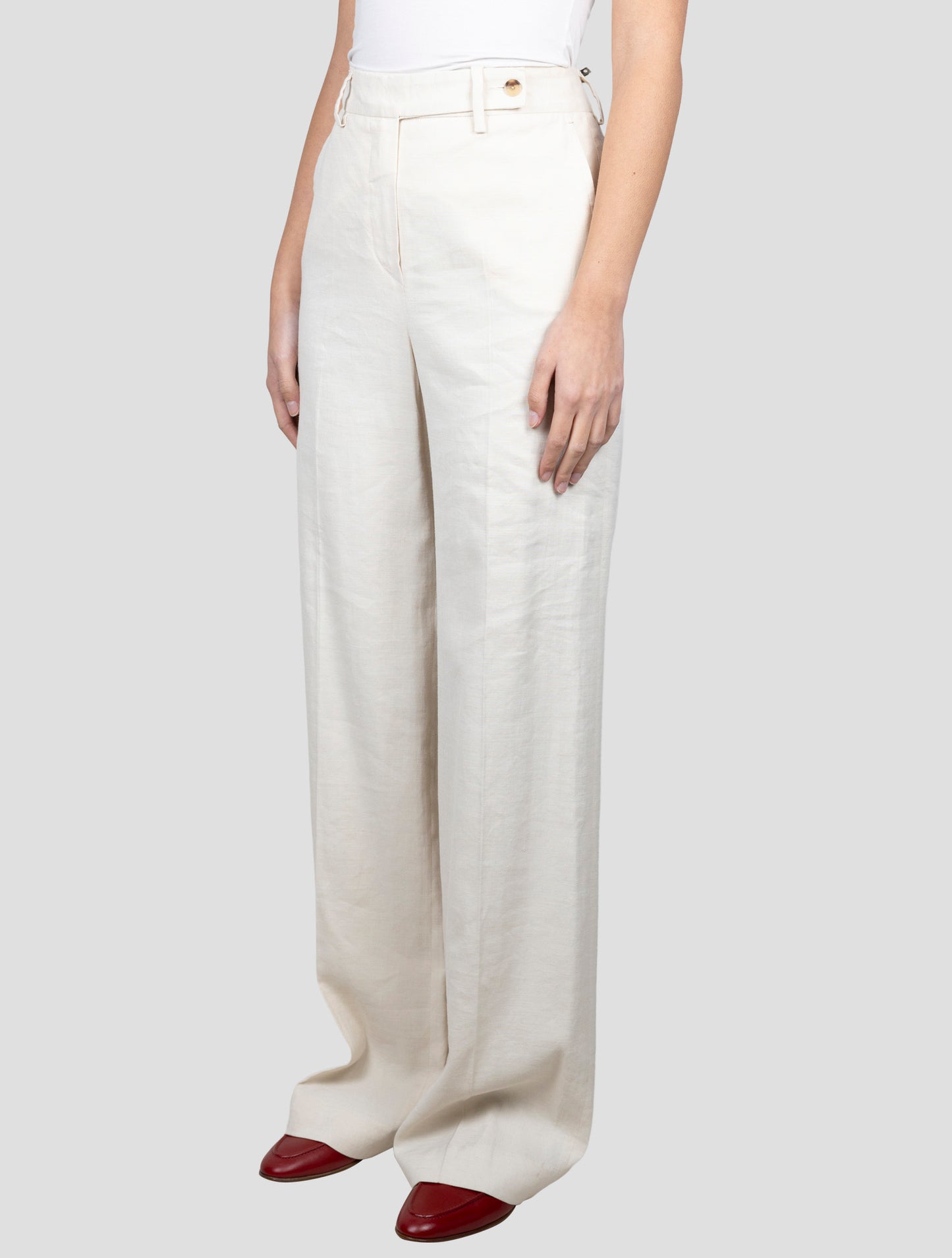 Kiton Beige Linen Viscose Ea Pants