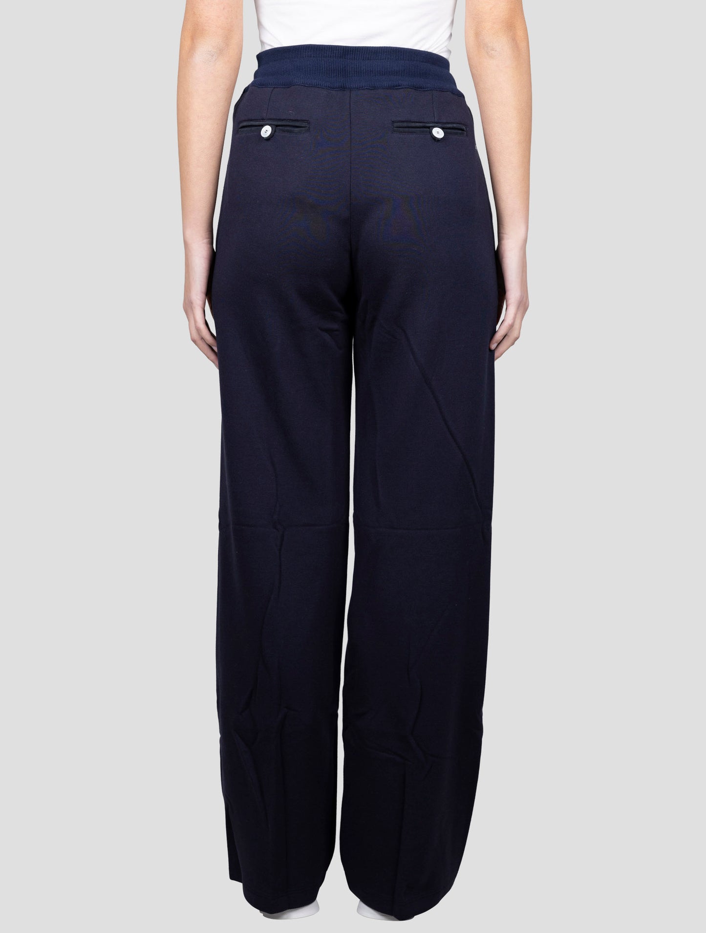 Kiton Blue Cotton Cashmere Pants