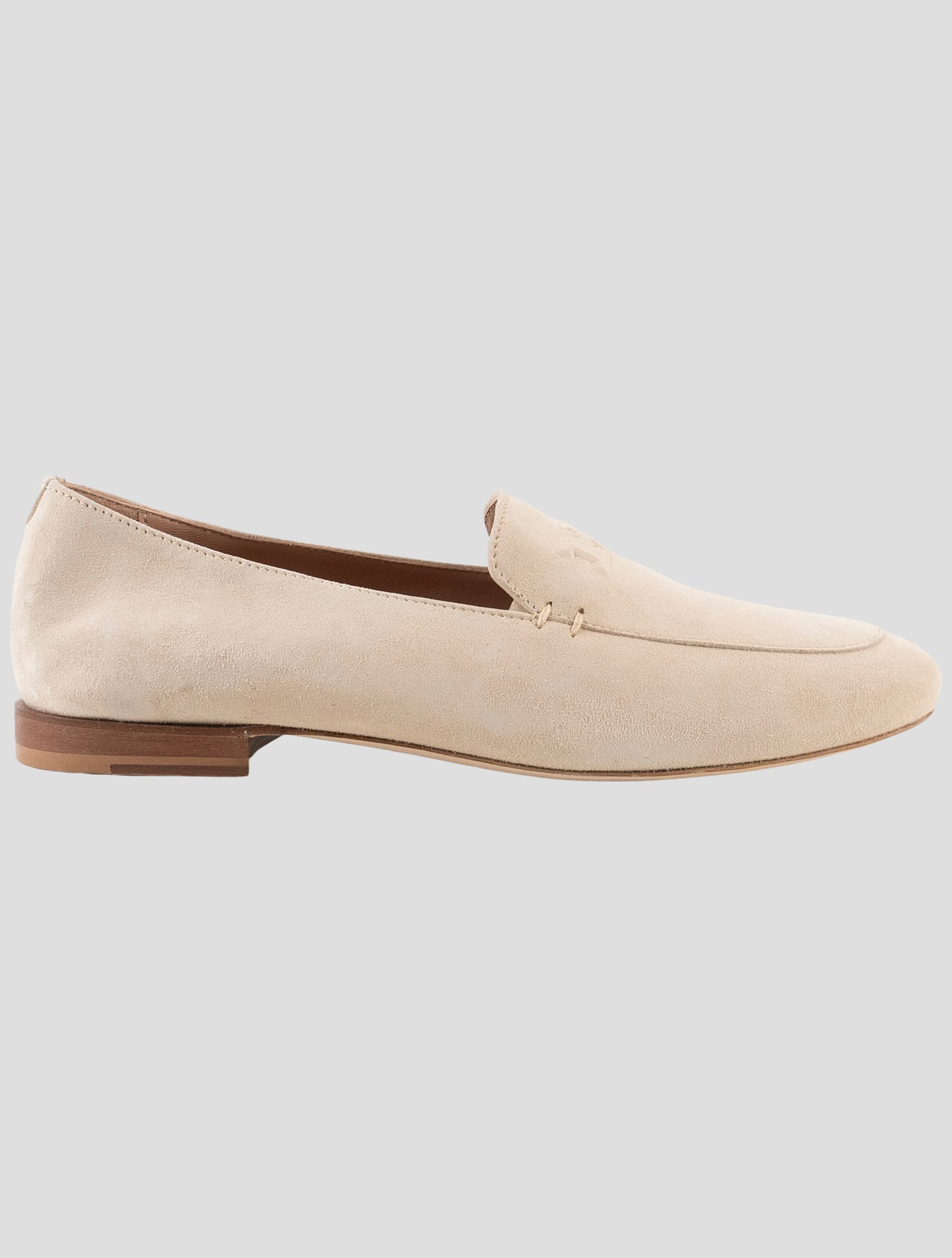 Kiton Beige Leather Suede Loafers