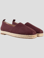 Kiton Burgundy Linen Espadrillas