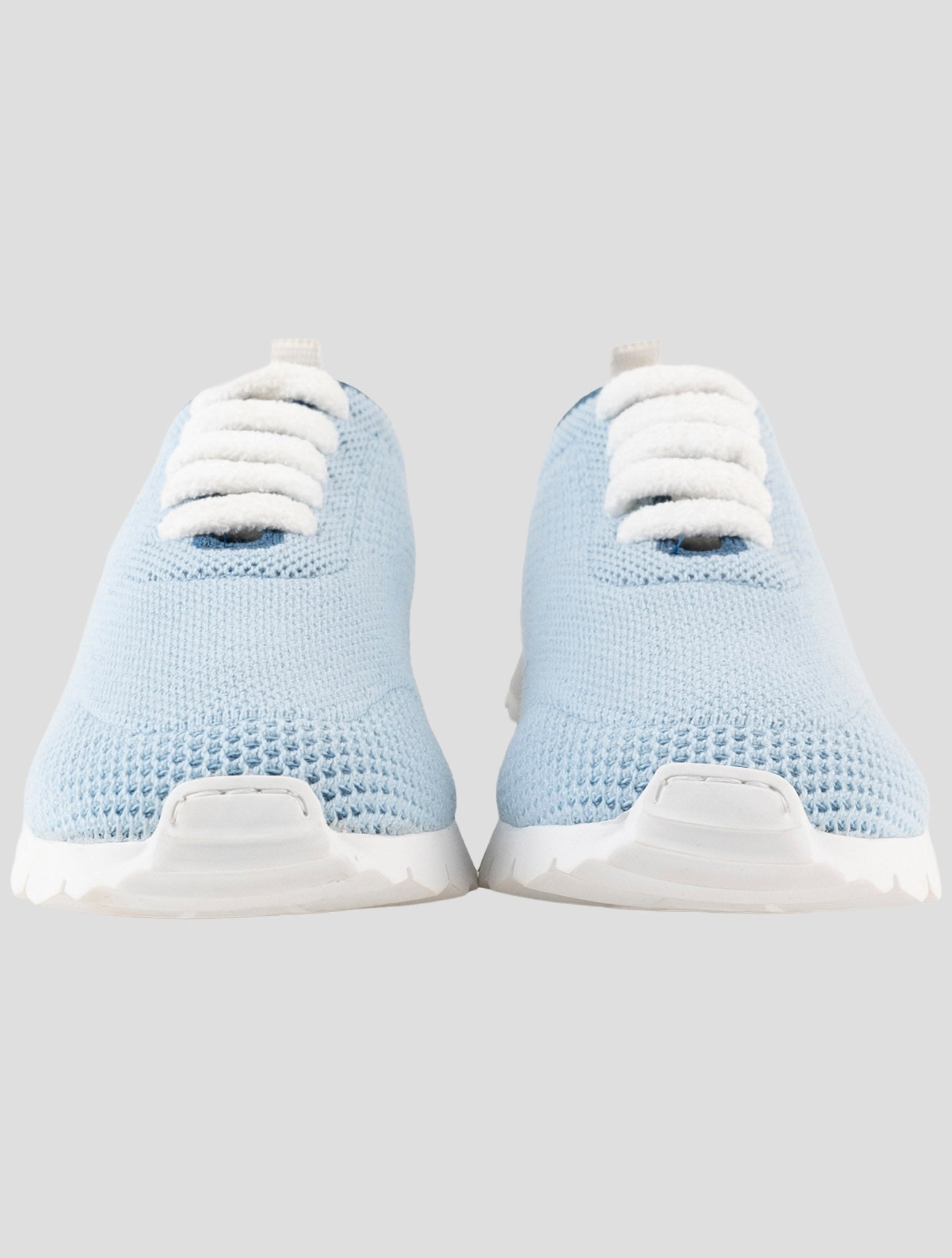 Kiton Light Blue Cashmere Pl Sneakers