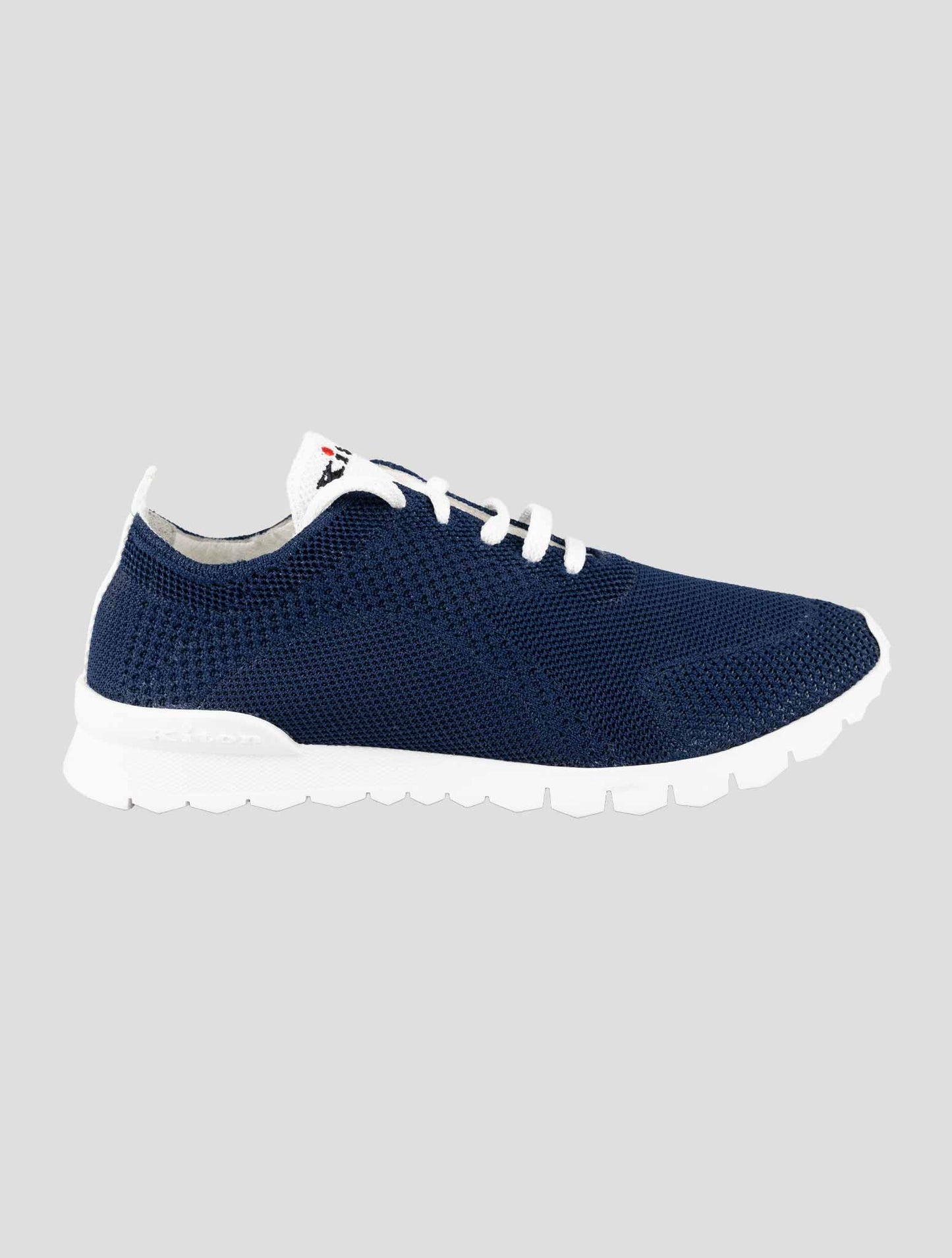 Kiton Blue Cotton Ea Sneakers