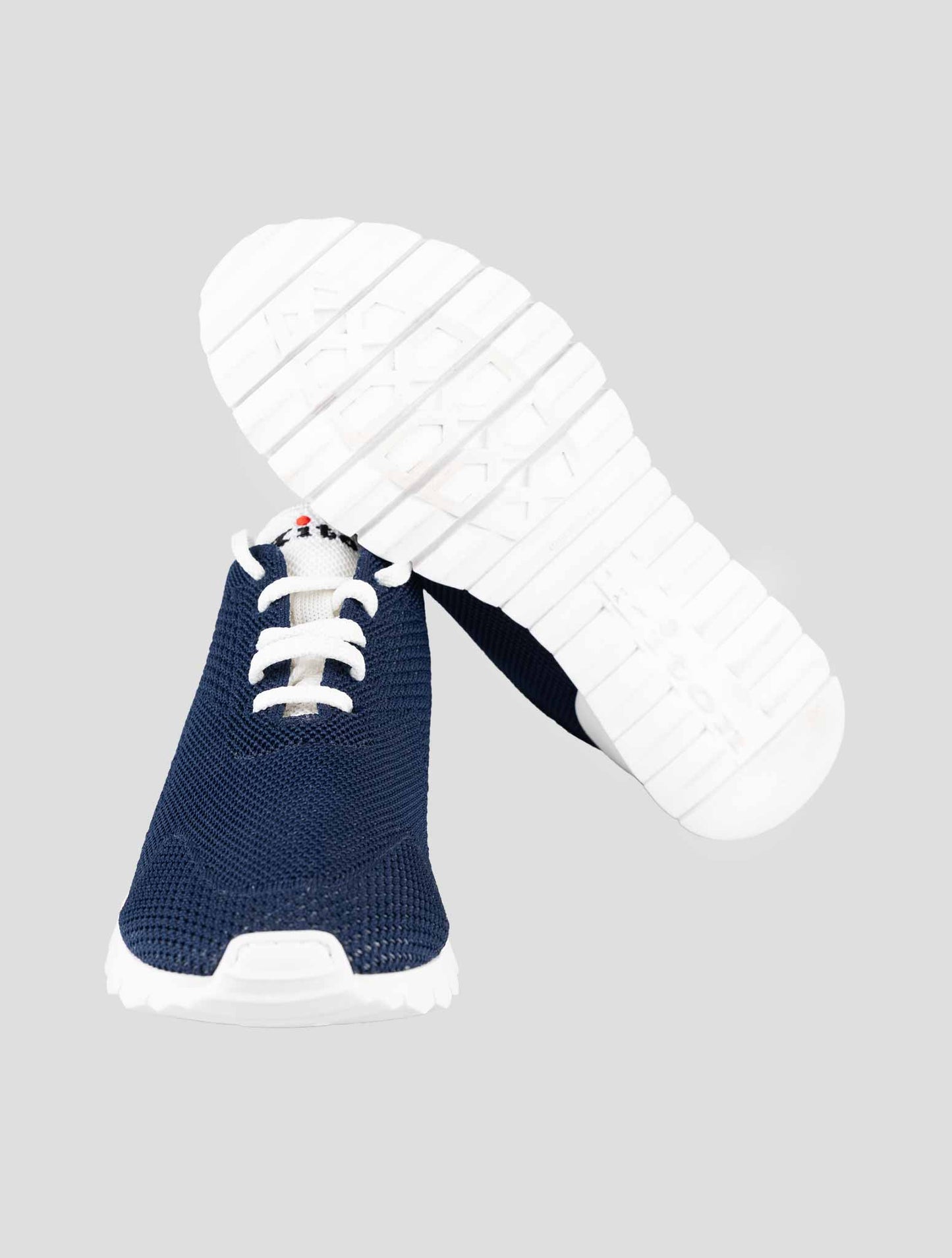 Kiton Blue Cotton Ea Sneakers
