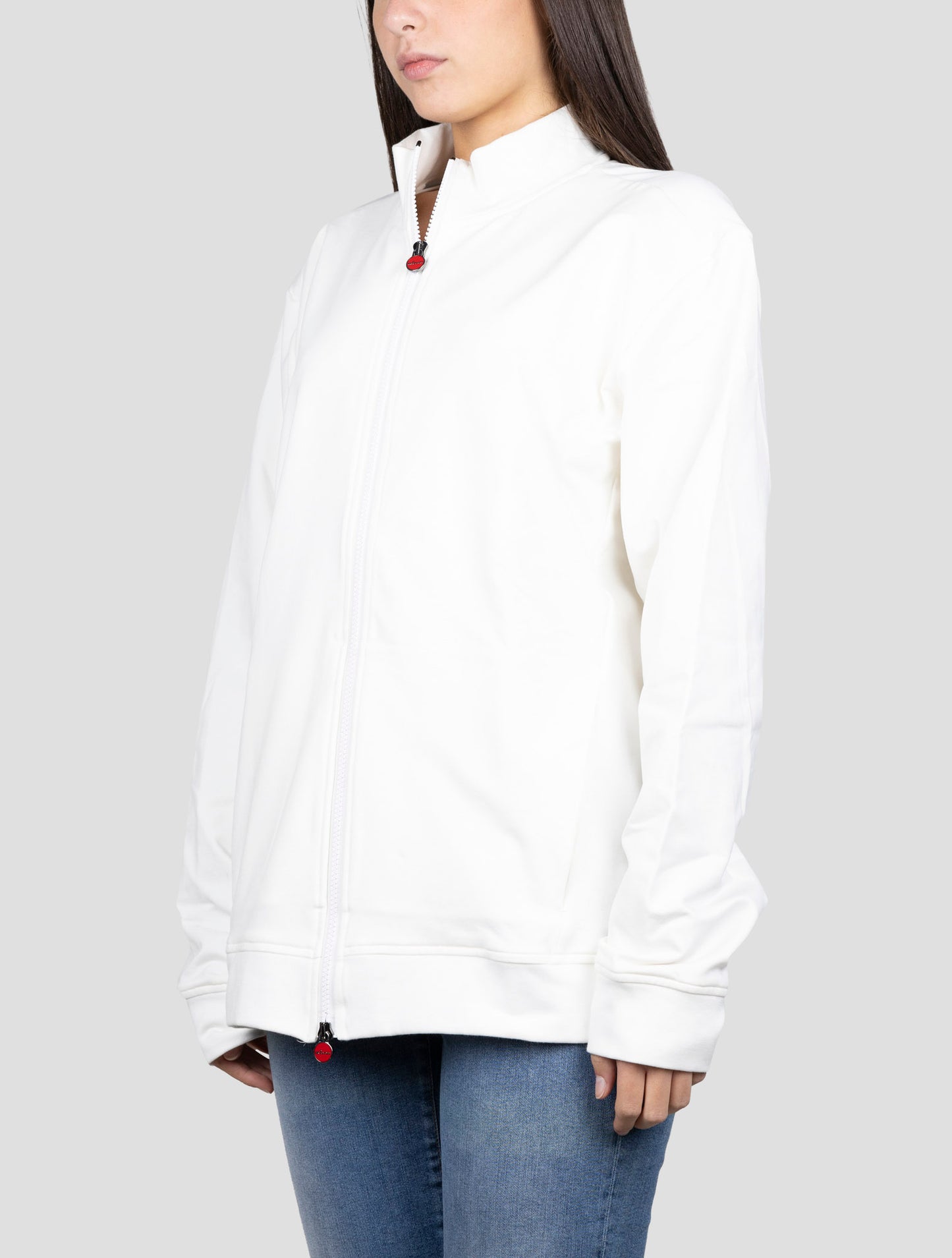 Kiton White Cotton Ea Sweater Full Zip