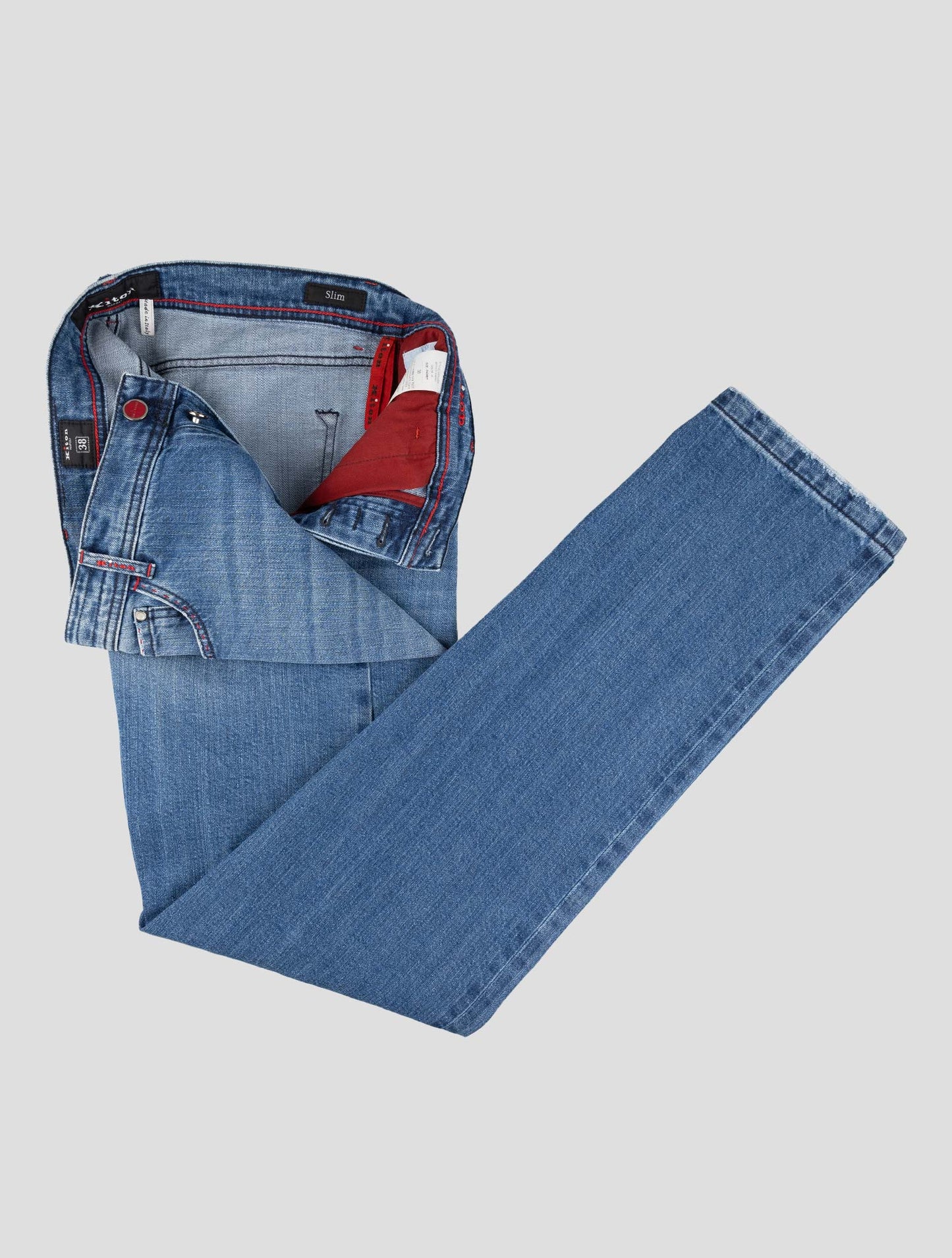 Kiton Blue Cotton Ea Jeans