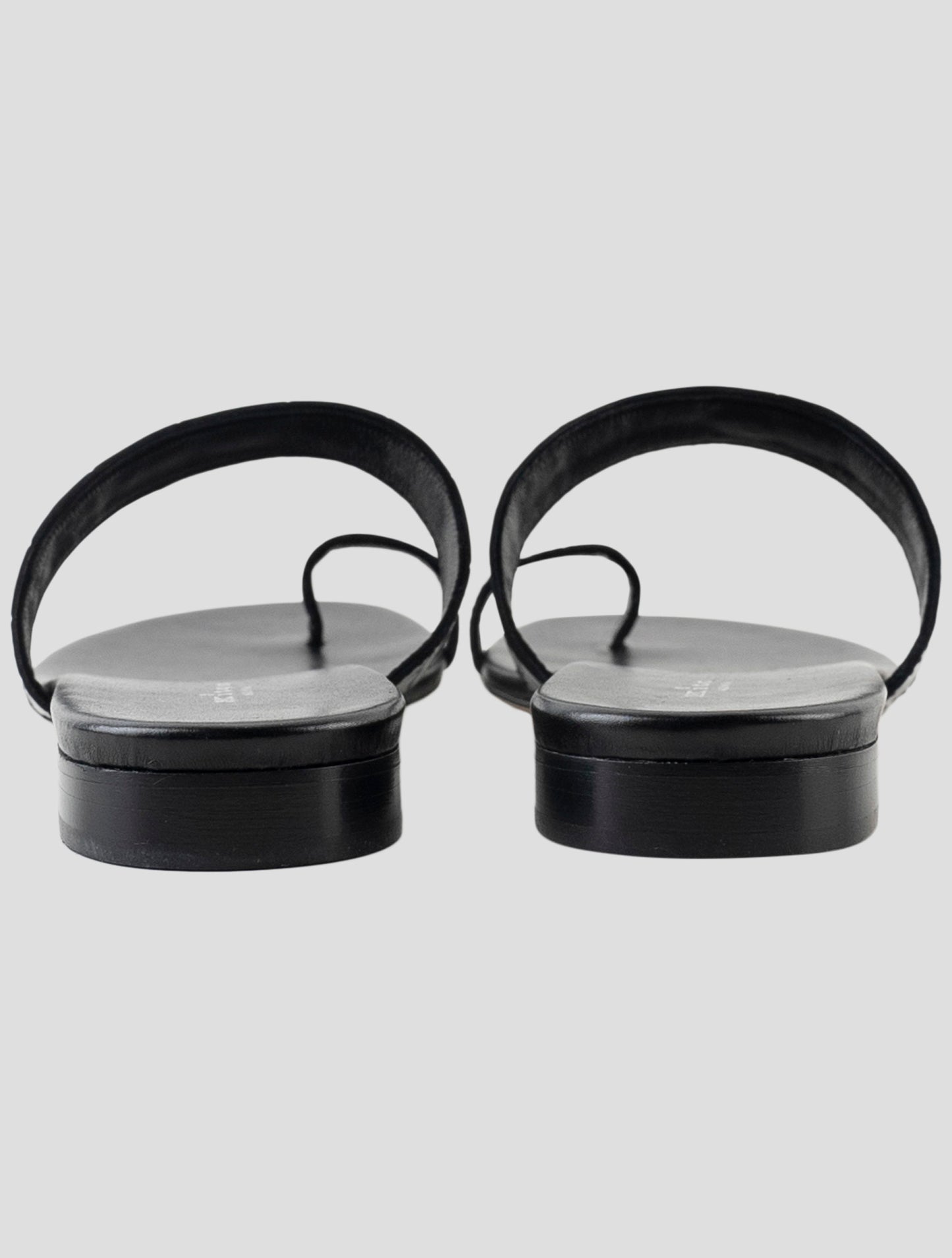 Kiton Black Leather Crocodile Sandals