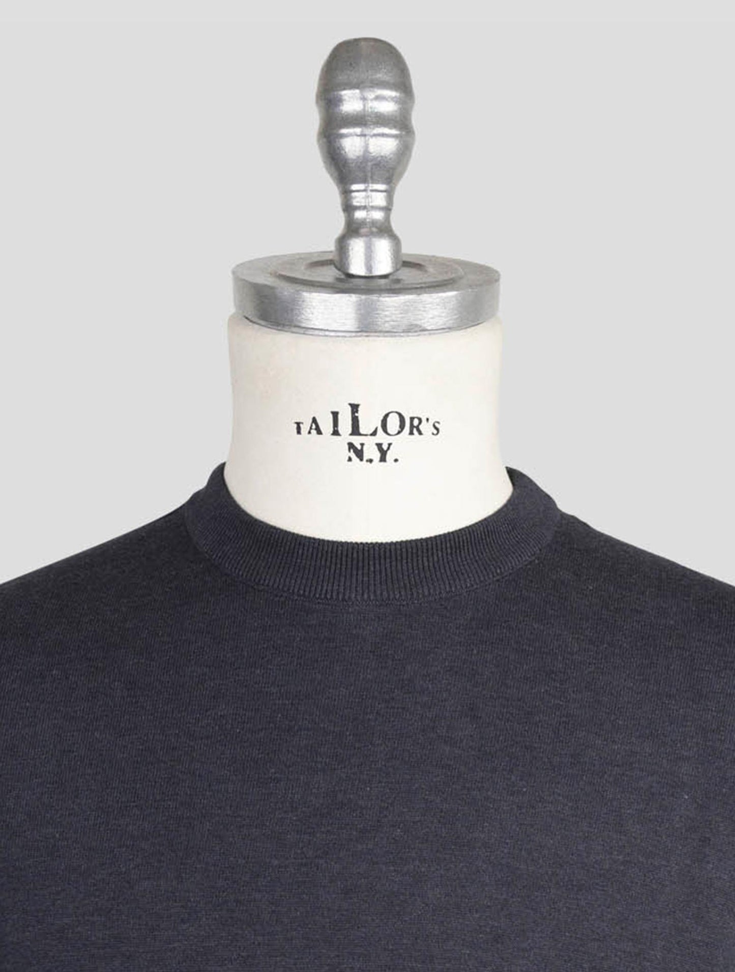 Kiton Gray  Cotton Sweater Crewneck