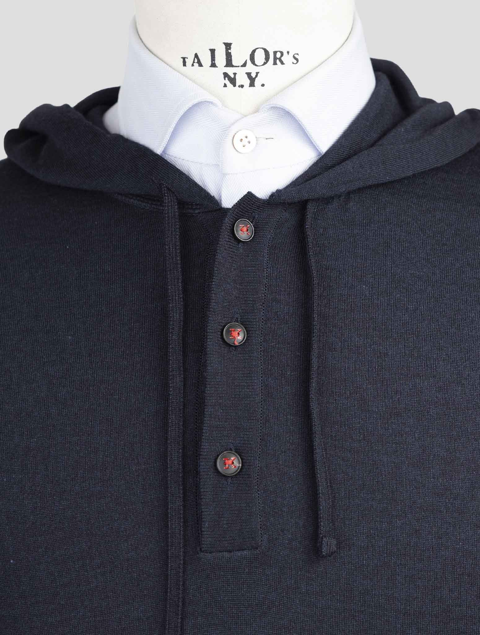 Kiton Blue Cashmere Silk Sweater