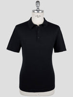 Kiton Knt Blue Linen Cotton Polo