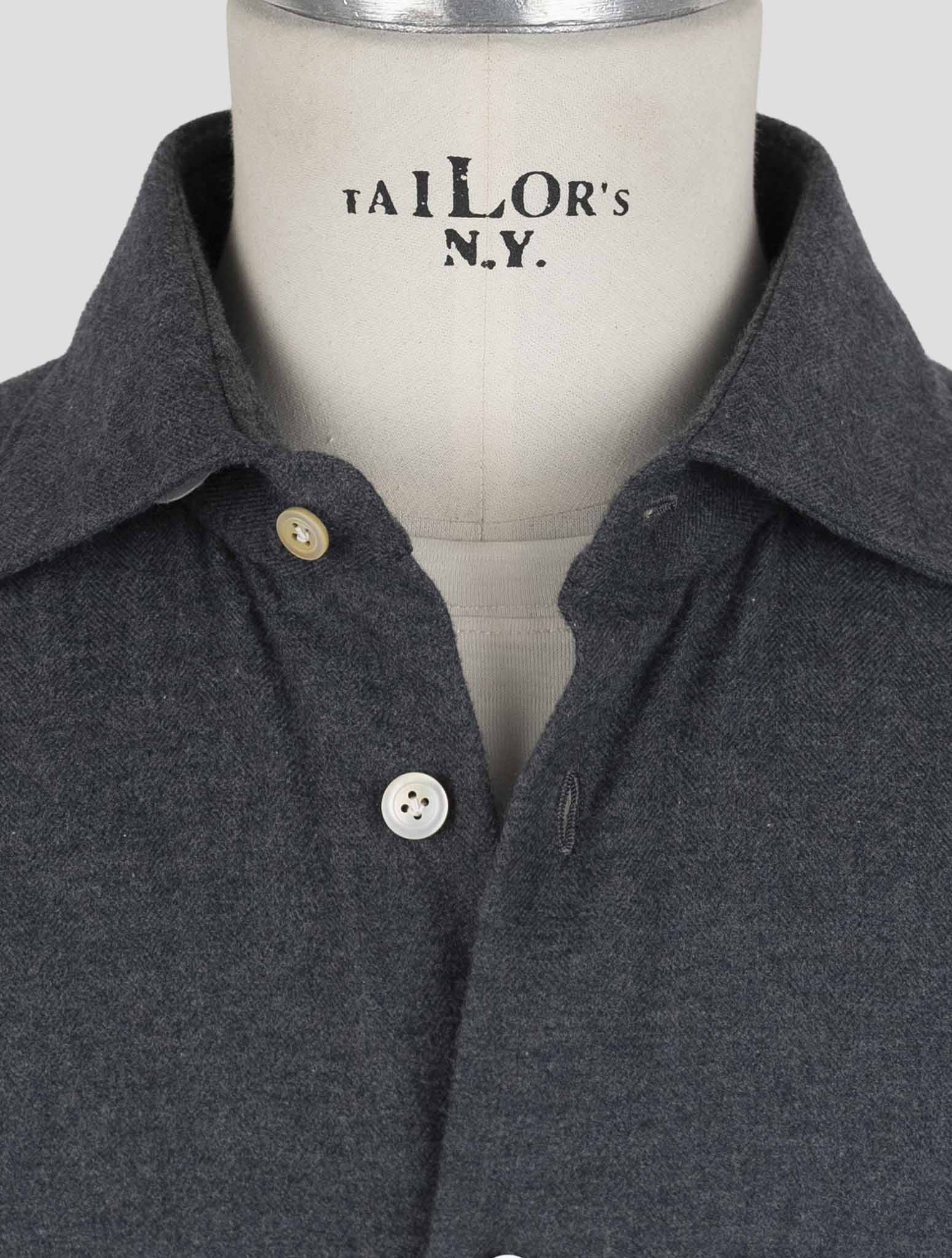 Kiton Gray Cotton Shirt